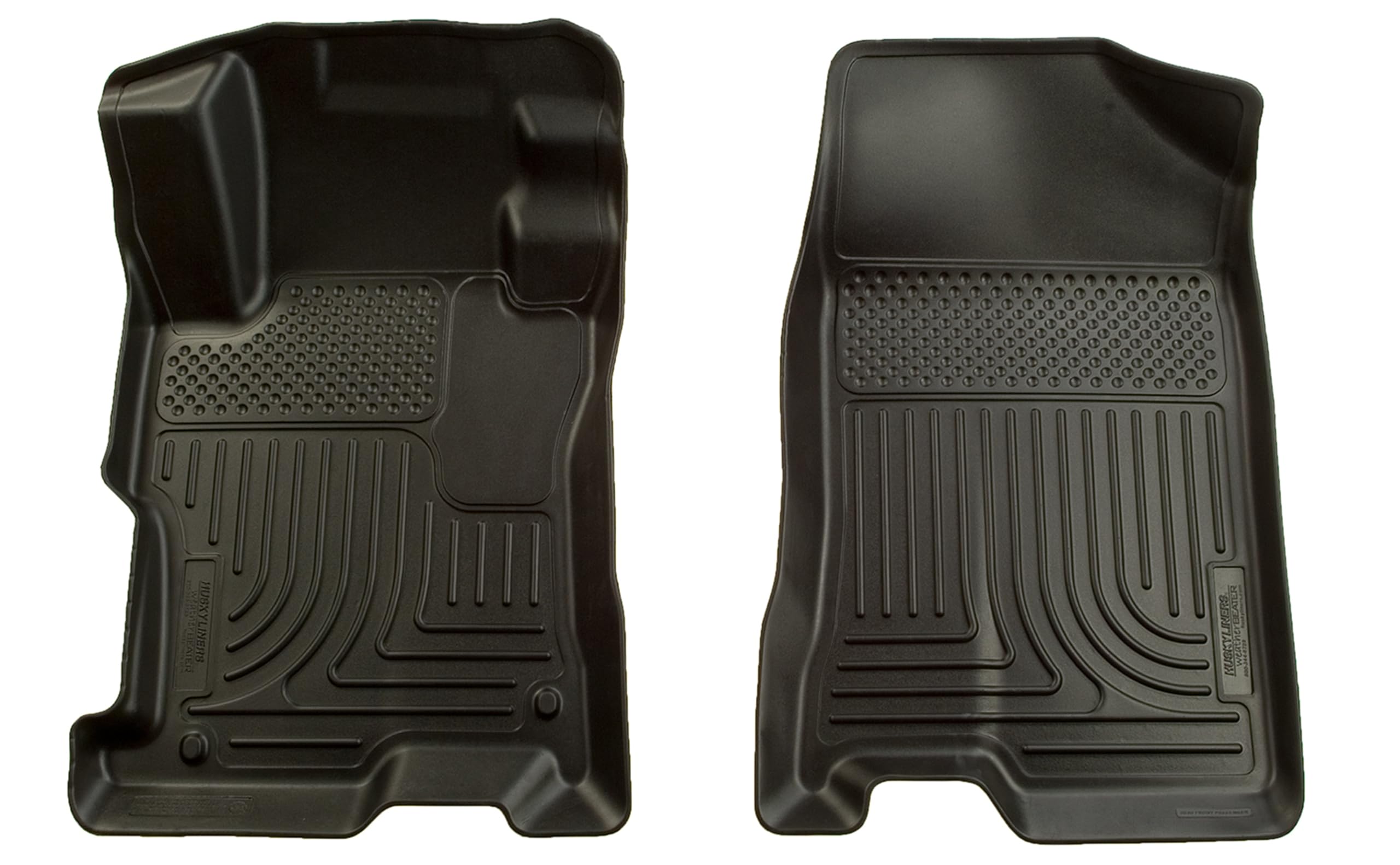 Husky Liners Floor Mats Weatherbeater | Fits 2006-2009 Ford Fusion & Mercury Milan; 2007-2009 Lincoln MKZ | Front Row, 2-pc Black - 15521