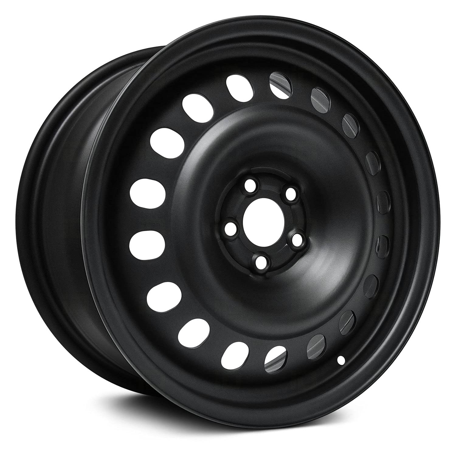 17" STEEL WHEEL RT 5 LUG X47598 Custom Wheel - 17x6.5, 35 Offset, 5x98 Bolt Pattern, 58.1mm Hub - Black Rim