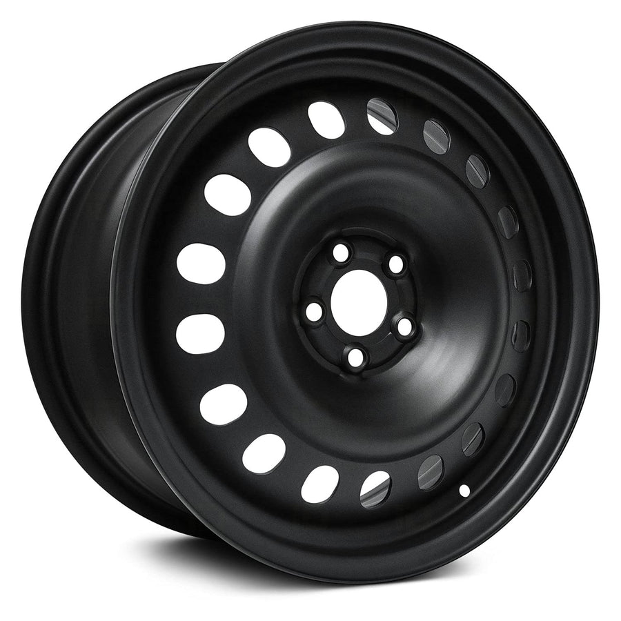 17" STEEL WHEEL RT 5 LUG X47598 Custom Wheel - 17x6.5, 35 Offset, 5x98 Bolt Pattern, 58.1mm Hub - Black Rim