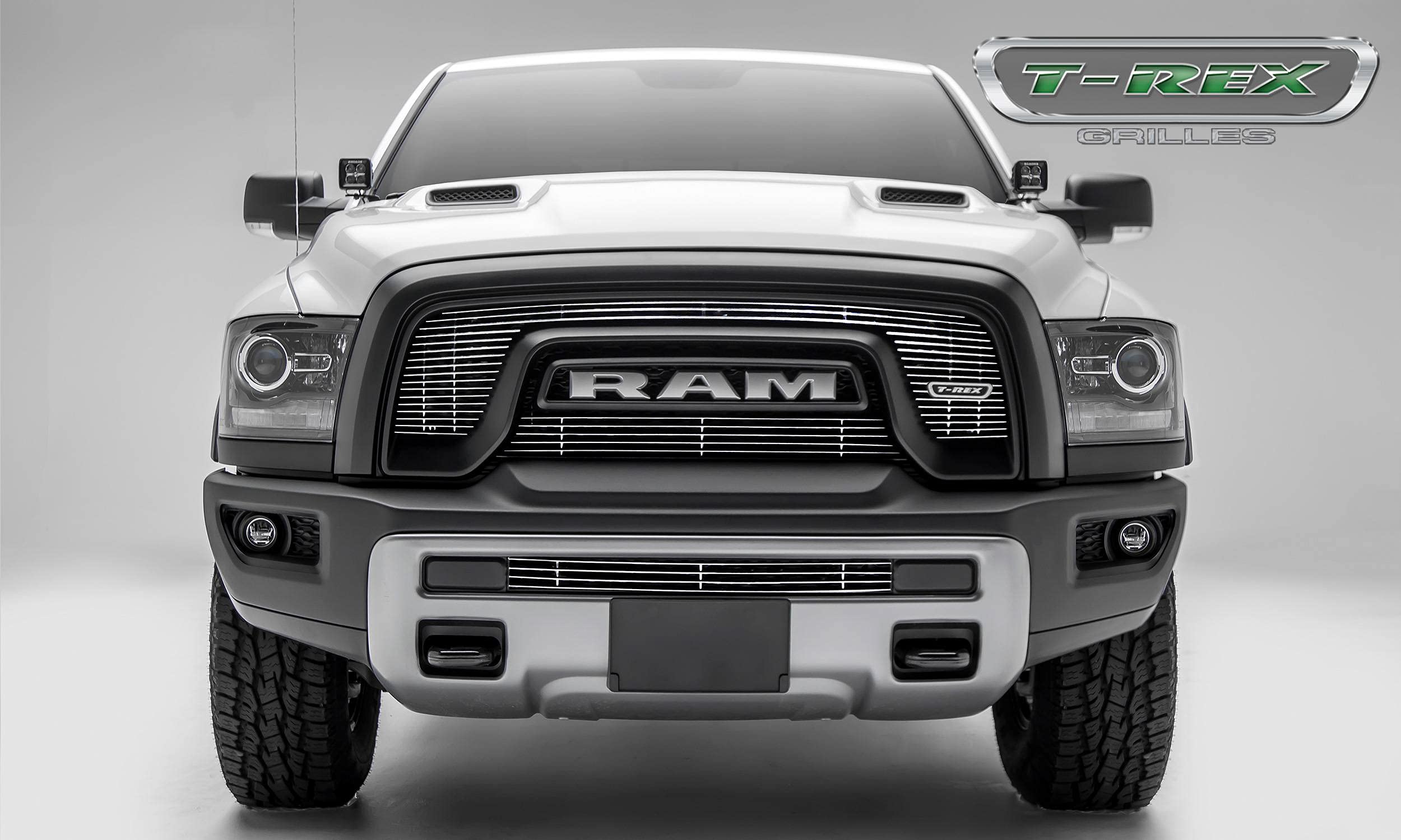 Laser Billet T-Rex Grilles T-Rex Ram Rebel 1500 Polished Laser Billet Grille 6214640, 1 Pack