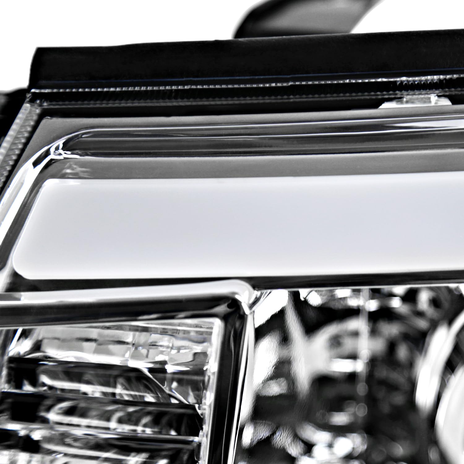 Chrome Projector Headlights Spec-D Tuning w/LED Tube Compatible with 2005-2011 Toyota Tacoma, Left + Right Pair Headlamps Assembly