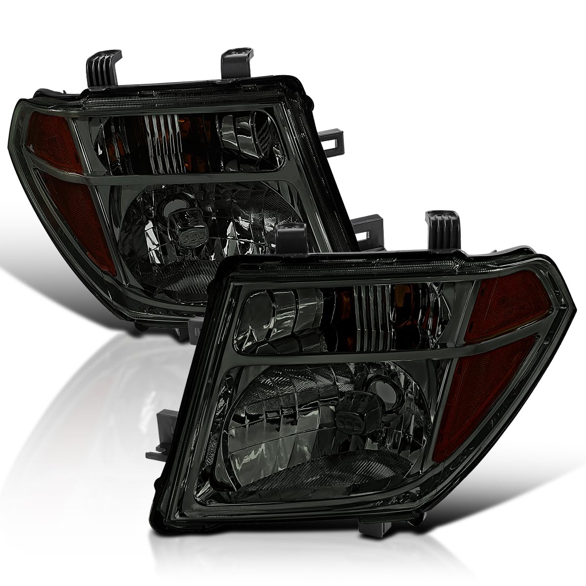 Smoke SPEC-D TUNING Replacement Headlights Compatible with 2005-2008 Nissan Frontier, 2005-2007 Nissan Pathfinder Left + Right Head Lamp Assembly