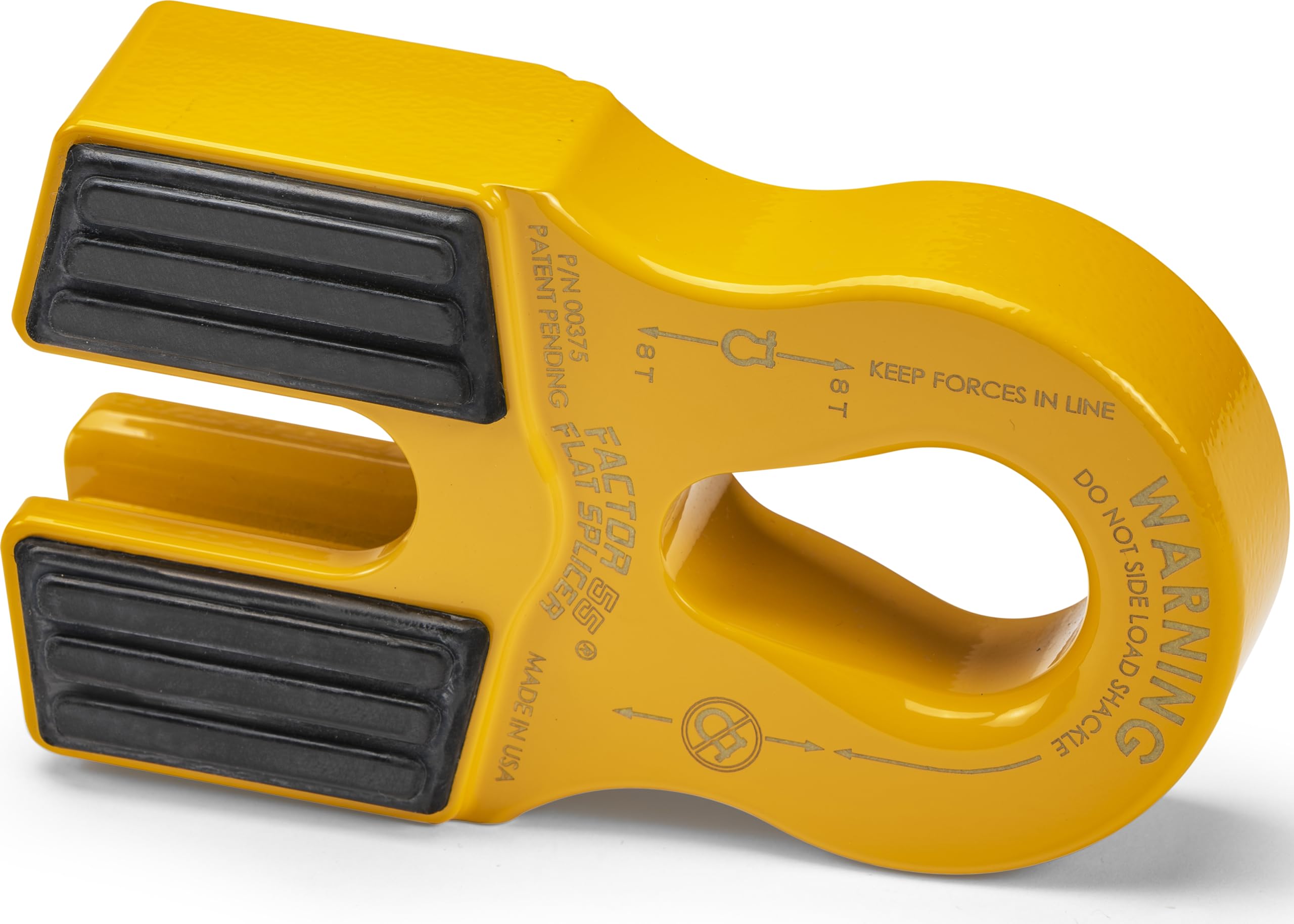 Flat Splicer Factor 55 Low-Profile Design for Synthetic Rope, Fits Synthetic Rope up to 1/2" - Yellow