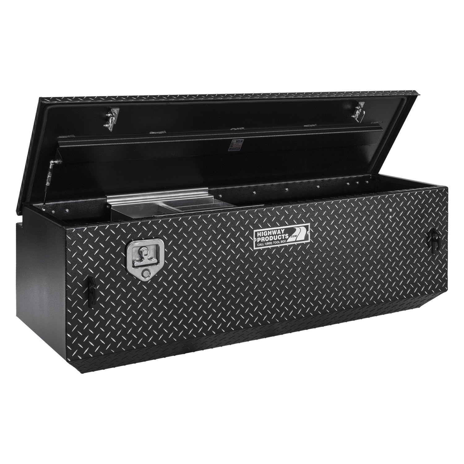 3022-004-BK62 Highway Products - Notched Single Lid 5th Wheel Tool Box with