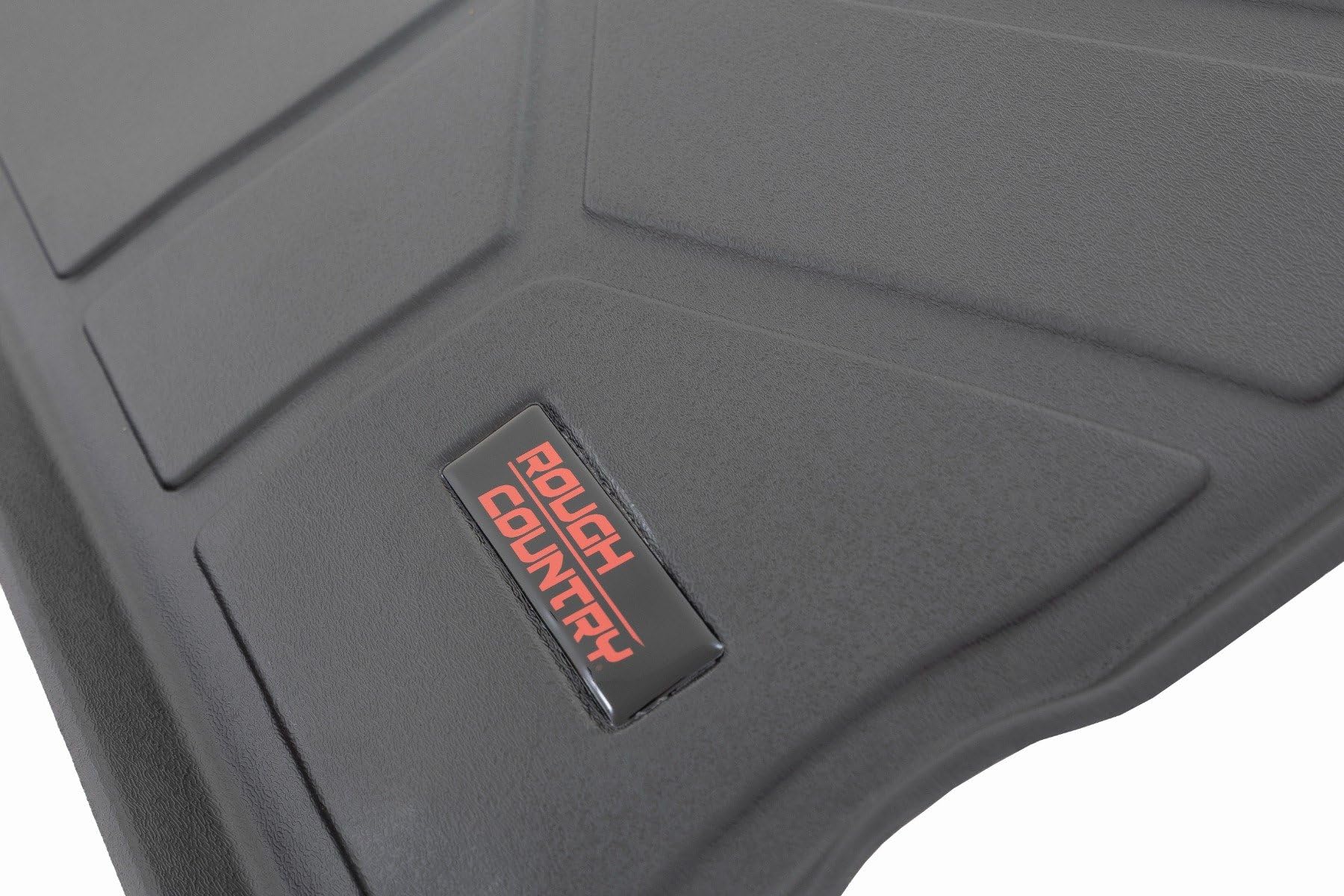 Rough Country Rear Cargo Mat for Jeep Wrangler JL Unlimited (2018-2024) w/Subwoofer - Non-Slip Waterproof Flexible Floor Mat, Front & Rear Set