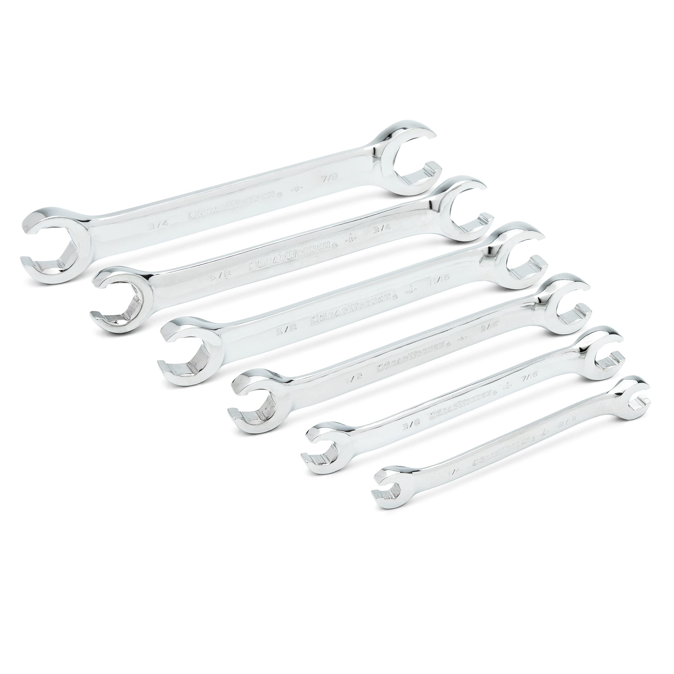 6 Pc. GEARWRENCH Flare Nut Wrench Set, SAE - 81907