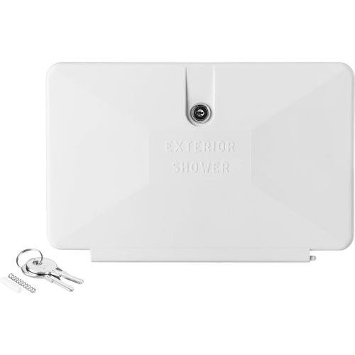 Dura Faucet RV DF-SA170D-WT Durable Replacement Door for an Exterior Shower Box Kit - Lockable (White)