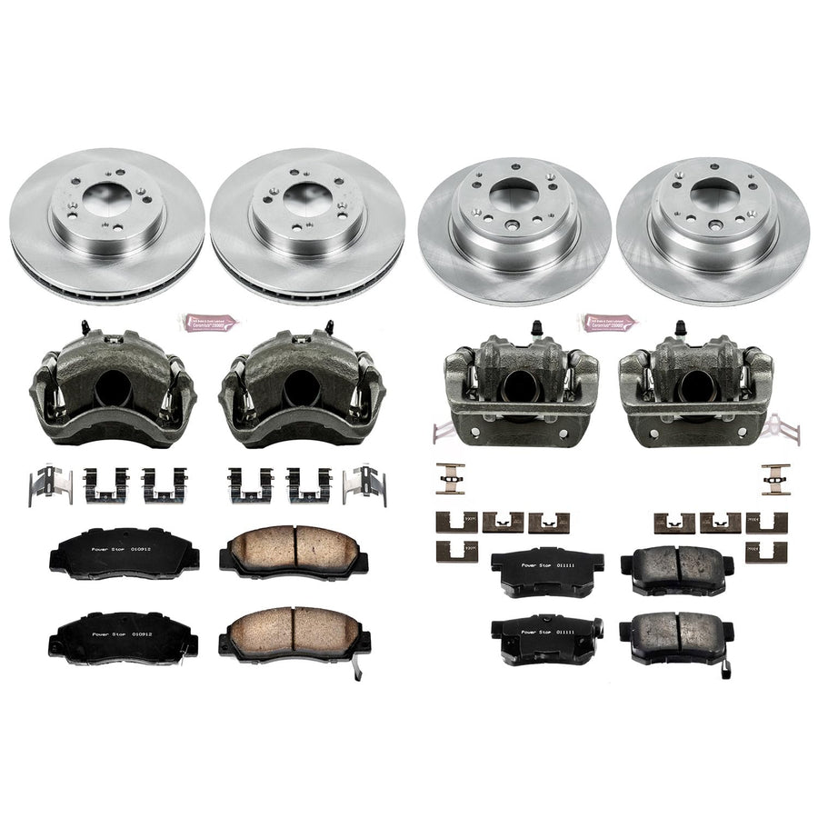 Power Stop KCOE705 1-Click Autospecialty OE Replacement Brake Kit with Calipers For Honda Odyssey 1995-1998, Isuzu Oasis 1996-1999 [Model Specific]