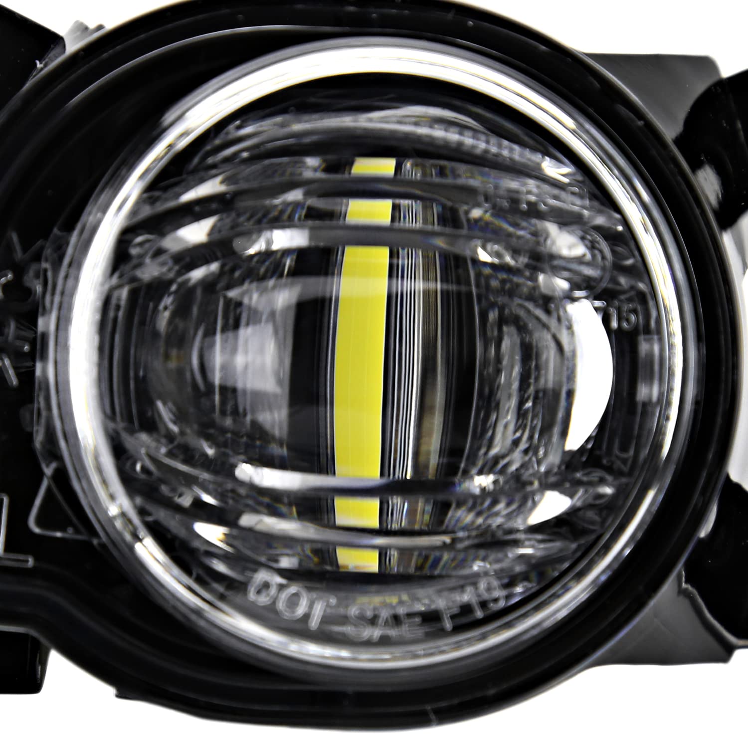 Bumper Driving Clear LED Fog Lights + Switch + Wiring Spec-D Tuning Compatible with 2022-2023 Toyota Corolla Cross, Left + Right Pair Assembly