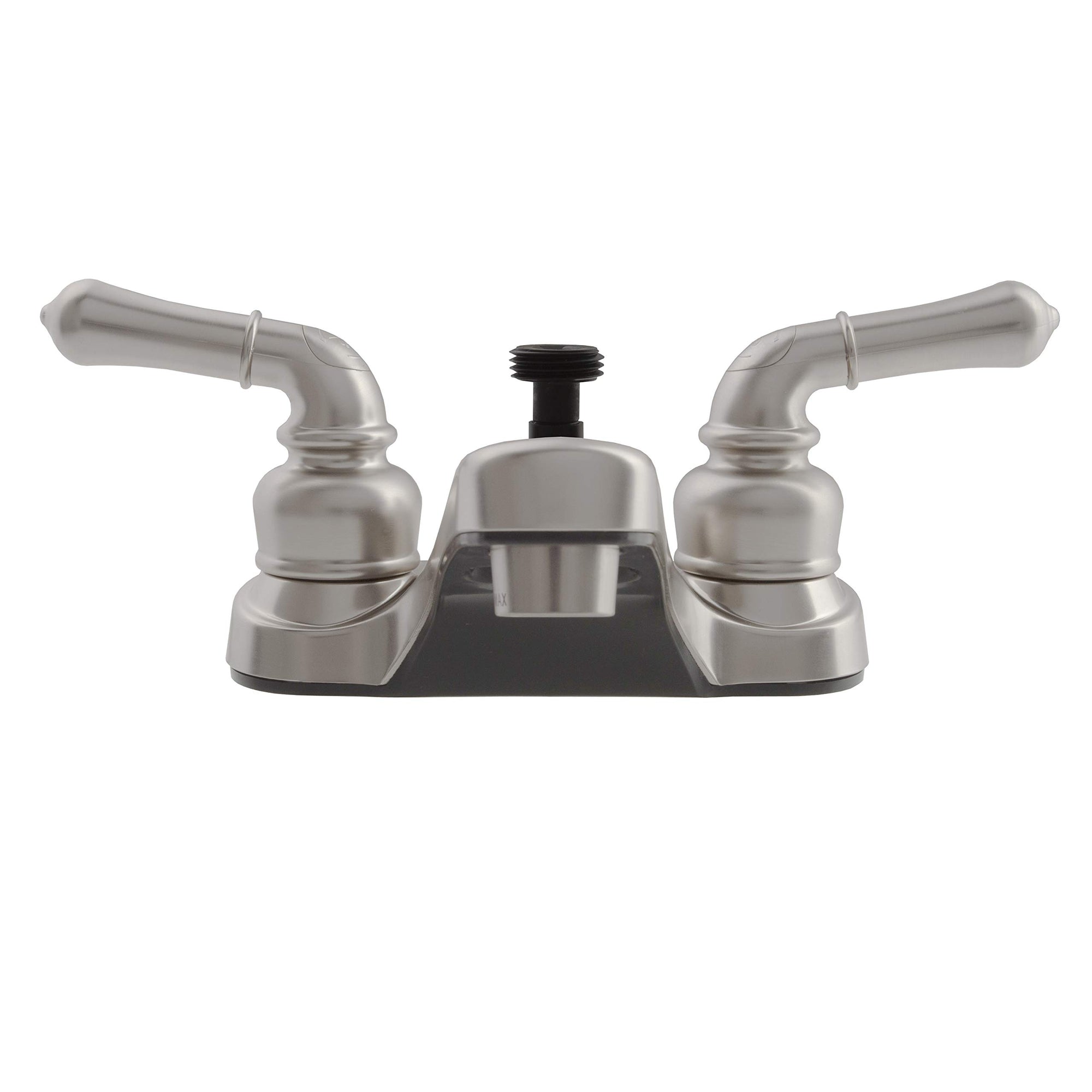 Dura Faucet RV Bathroom Faucet DF-PL720C-SN with Classical Handles and Shower Hose Diverter (Brushed Satin Nickel)