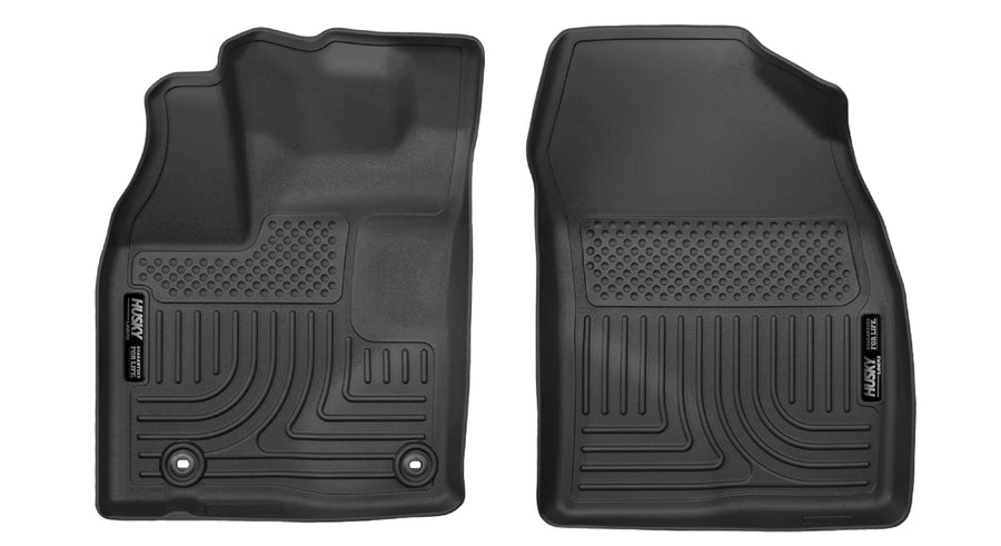 Weatherbeater Husky Liners Floor Mats | Fits 2012-2015 Toyota Prius Plug-in | Front Row, 2-pc Black - 17081