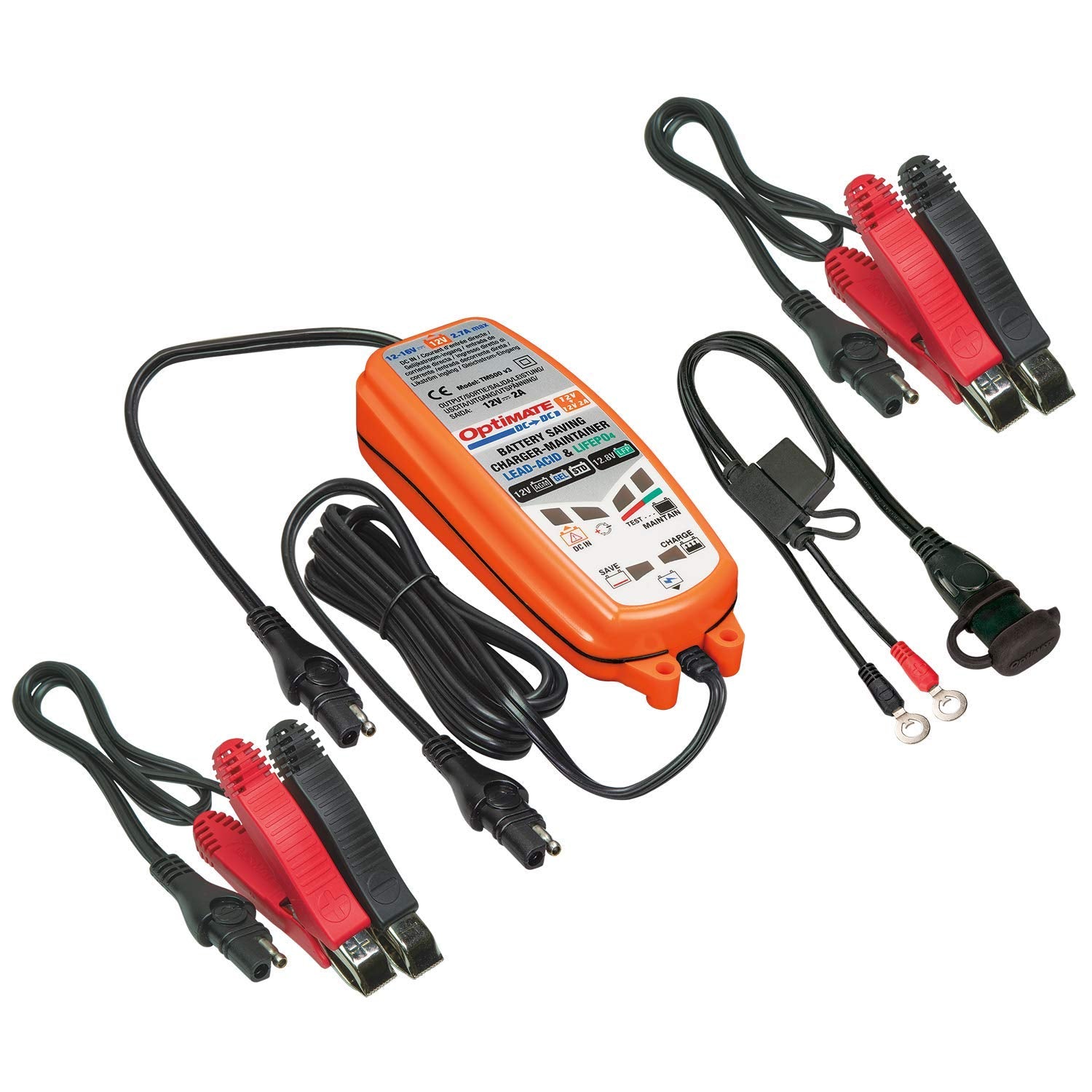 TecMate Optimate TM-500 DC-DC, 6-Step 12V/12.8V 2A Sealed DC to DC Battery Saving Charger & maintainer