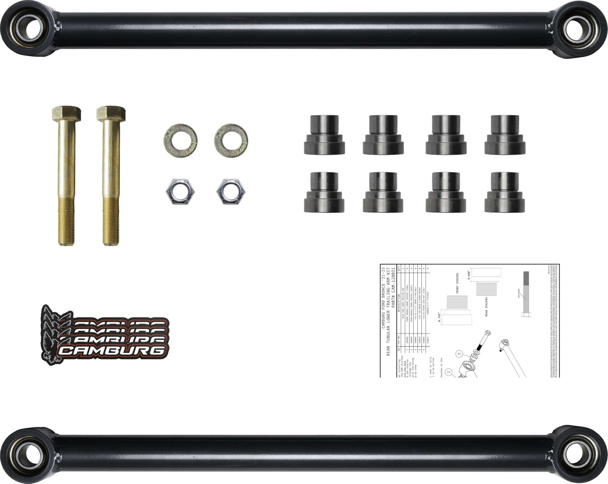 CAM-120031 Camburg CMB Lower Trailing Arm Kit