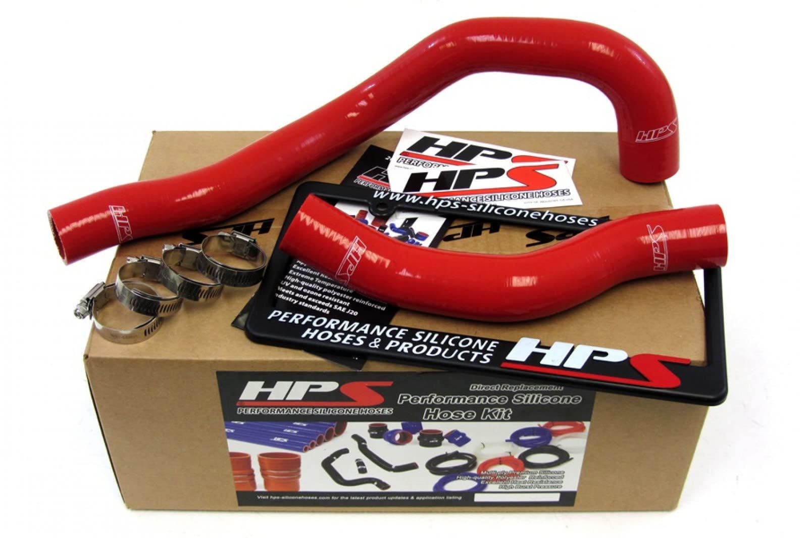 Red Silicone Radiator Coolant Hose Kit HPS 57-1225-RED-2