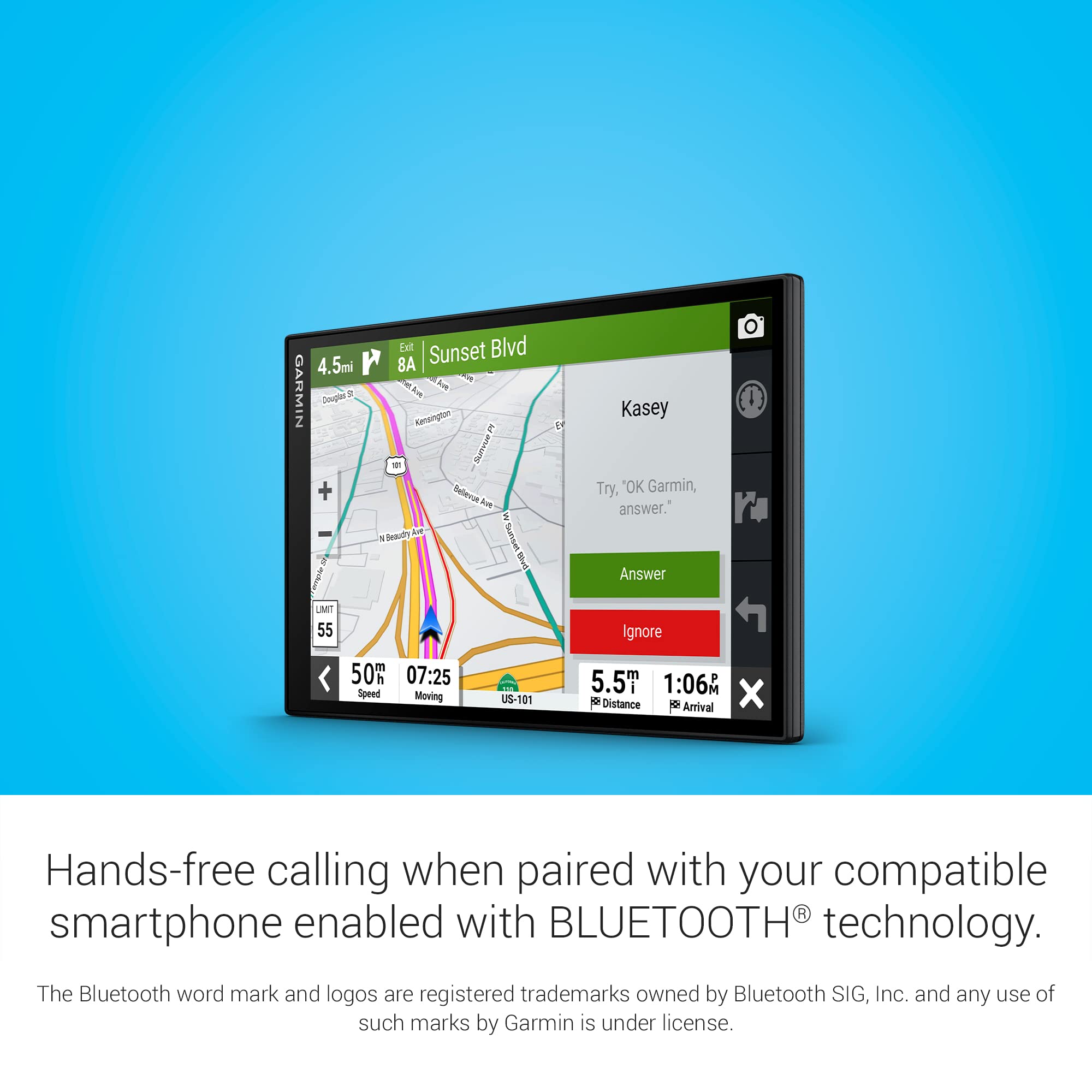 DriveSmart Garmin 86, 8-inch Car GPS Navigator with Bright, Crisp High-Resolution Maps and Garmin Voice Assist
