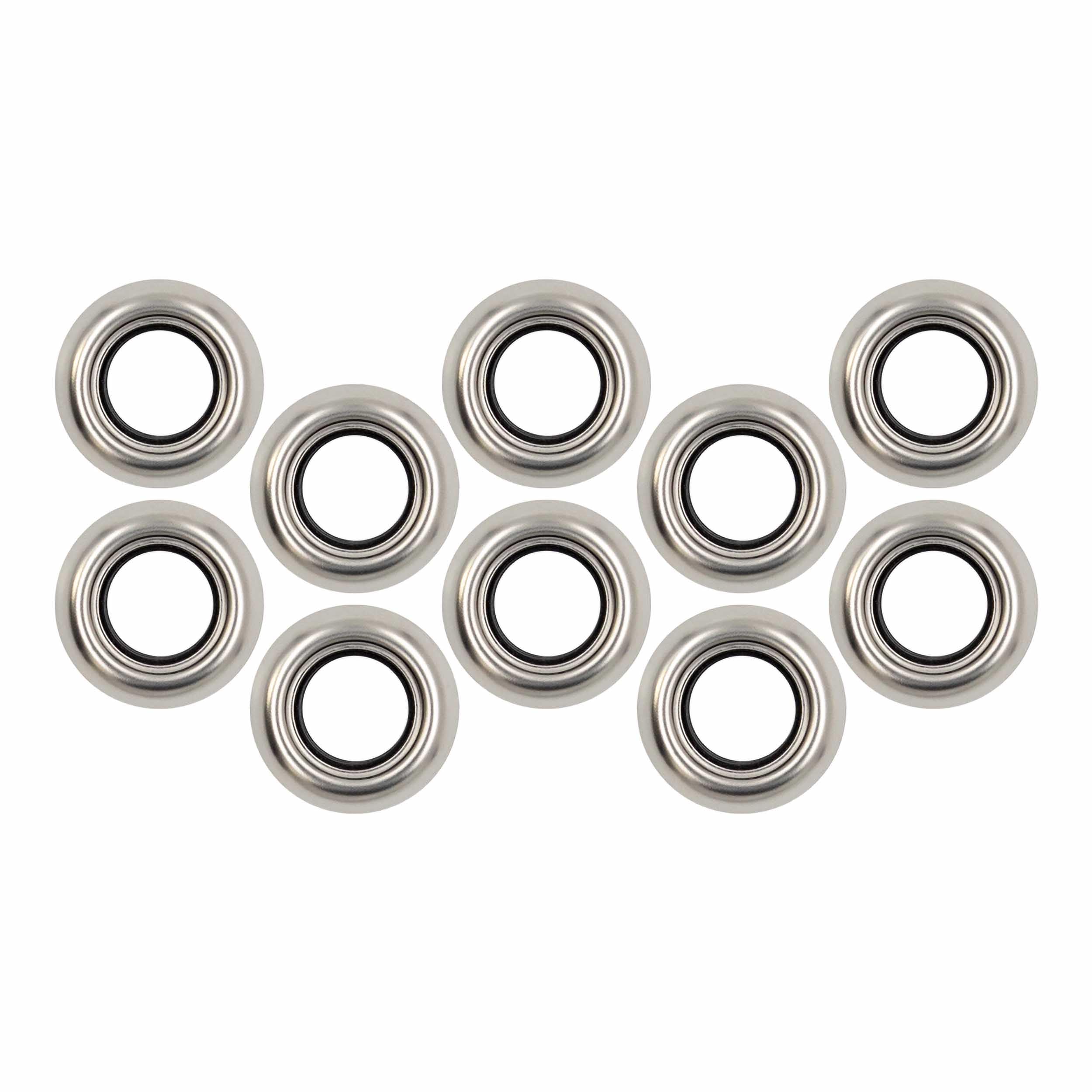 Heise Metra Trailer - 0.75 Inch Round Stainless Flange - 10 Pack, Flanges & Grommets Bulk (HE-TRM07)