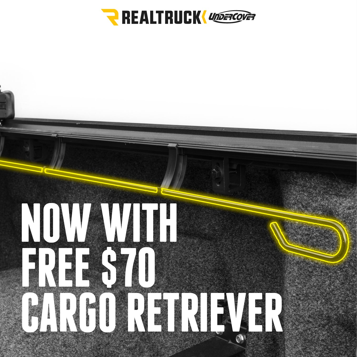UnderCover RealTruck Select Hard Folding Truck Bed Tonneau Cover | SL34009 | Fits 2019-2025 Dodge Ram 1500 (w/o RamBox) 6' 4" Bed (76.8")
