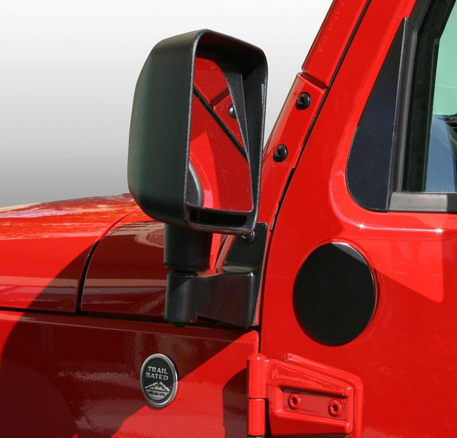 Mirror Filler Plate Kit, Pair | Rugged Ridge | 11025.05 | Fits 2007-2018 Jeep Wrangler JK