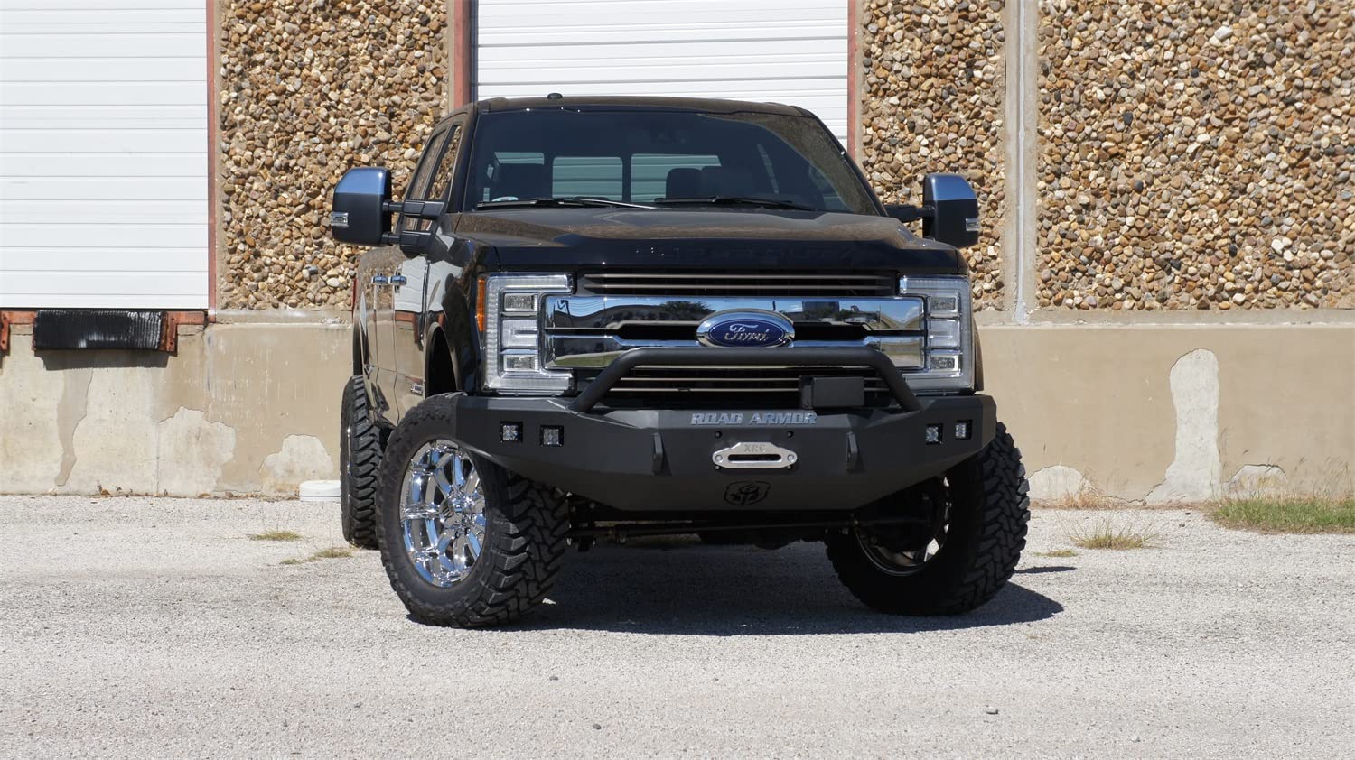 Stealth Road Armor 617F4B Front Winch Bumper Pre-Runner Guard - Texture Black - Compatible with: 2017-2022 Ford F-250 F-350