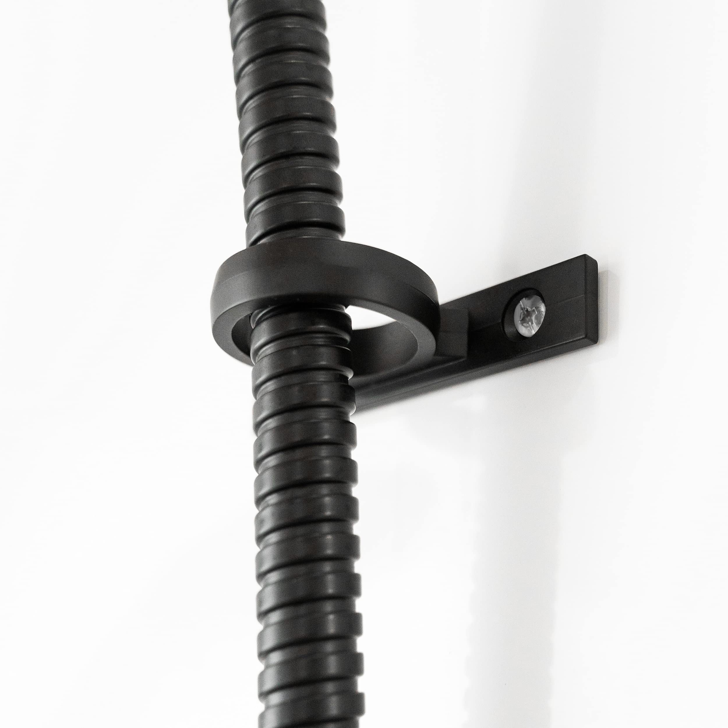 Dura Faucet RV Shower Hose Guide Ring DF-SA155-MB - Mounting Screws Included (Matte Black)