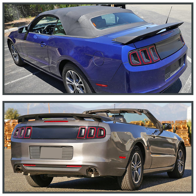 4-Pedestal Style Spec-D Tuning Matte Black ABS Rear Trunk Spoiler for 2010-2014 Ford Mustang GT Models