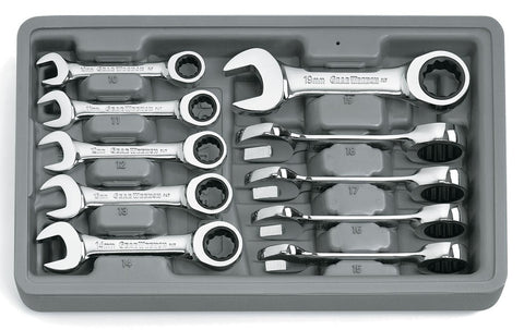 STUBBY GEARWRENCH SET METRIC 10PC