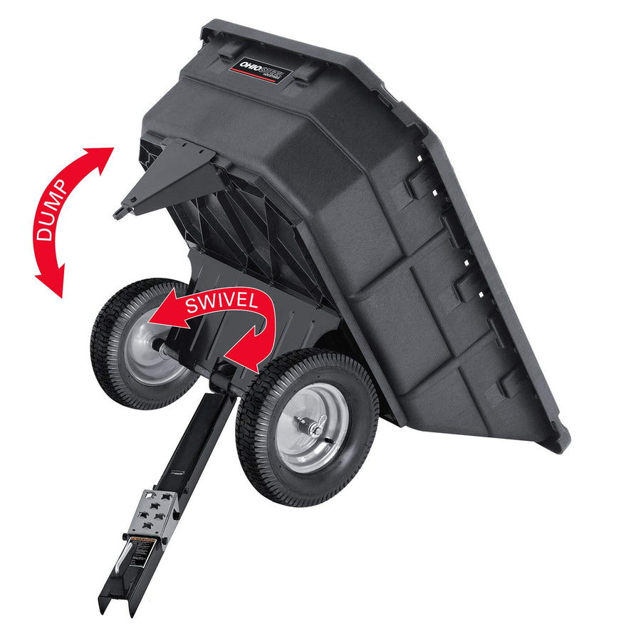 Poly Swivel Dump Cart Ohio Steel, 15 cu.ft., 1000 lb Load Capacity