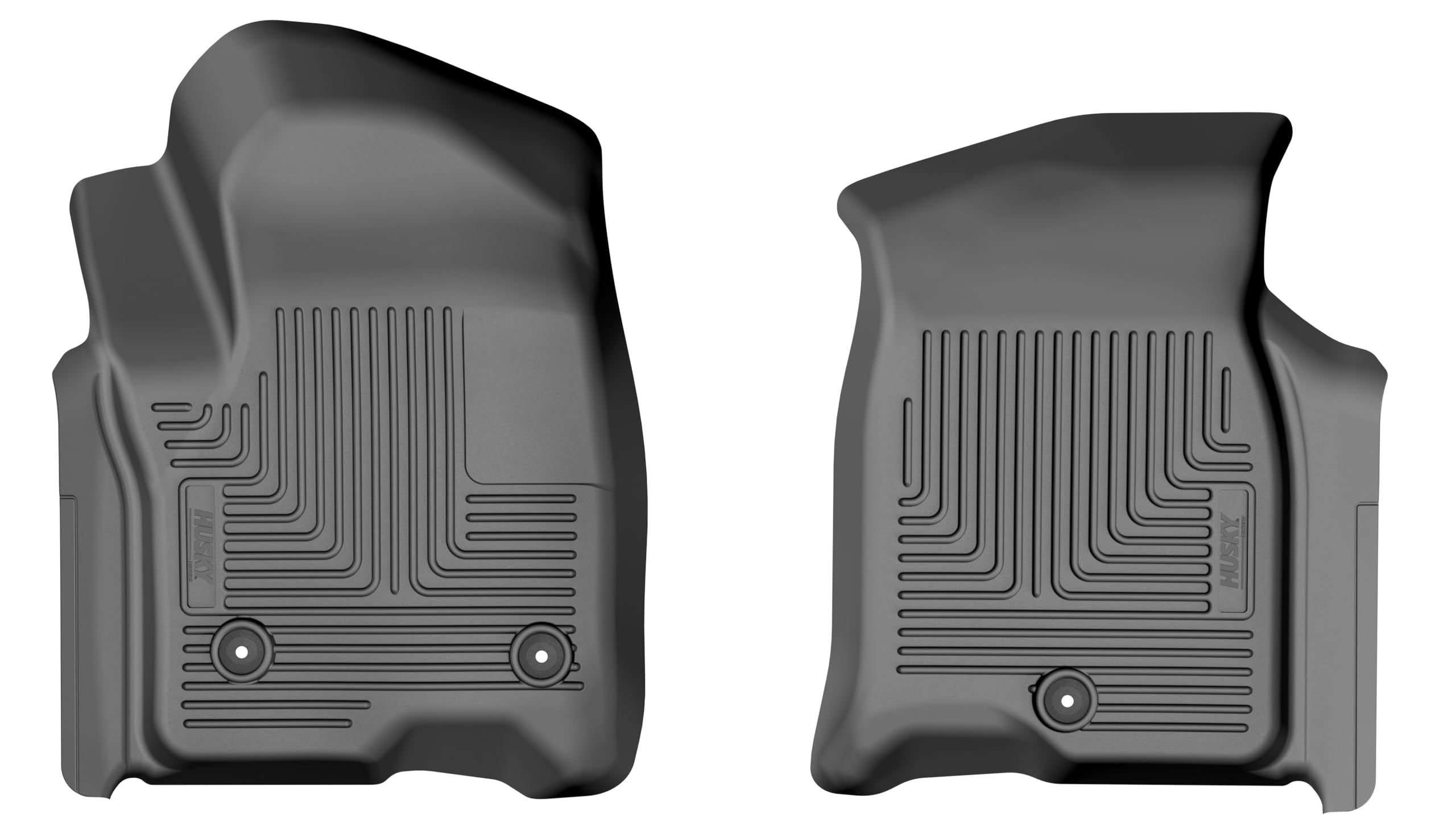 Husky Liners Floor Mats Weatherbeater | Fits 2021-2026 Cadillac Escalade, (Includes ESV), Chevrolet Suburban & Tahoe, GMC Yukon (Includes XL) | Front Row, 2-pc Black - 13661