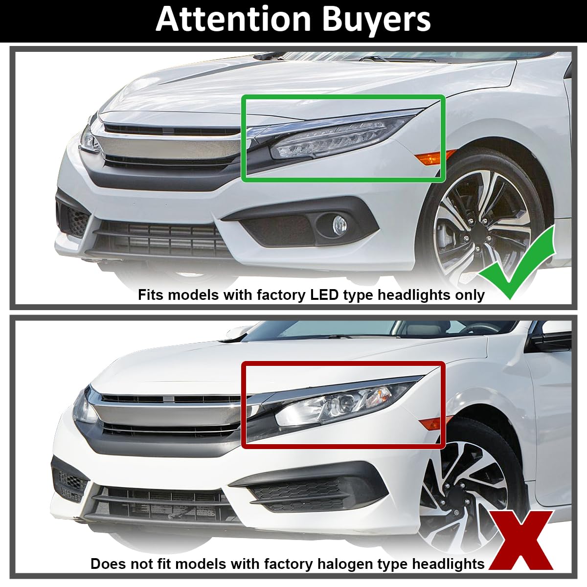 Black Smoke SPEC-D TUNING Full LED Projector Headlights w/Switchback Sequential Signals Compatible with 2016-2021 Honda Civic Models with Factory LED Headlights