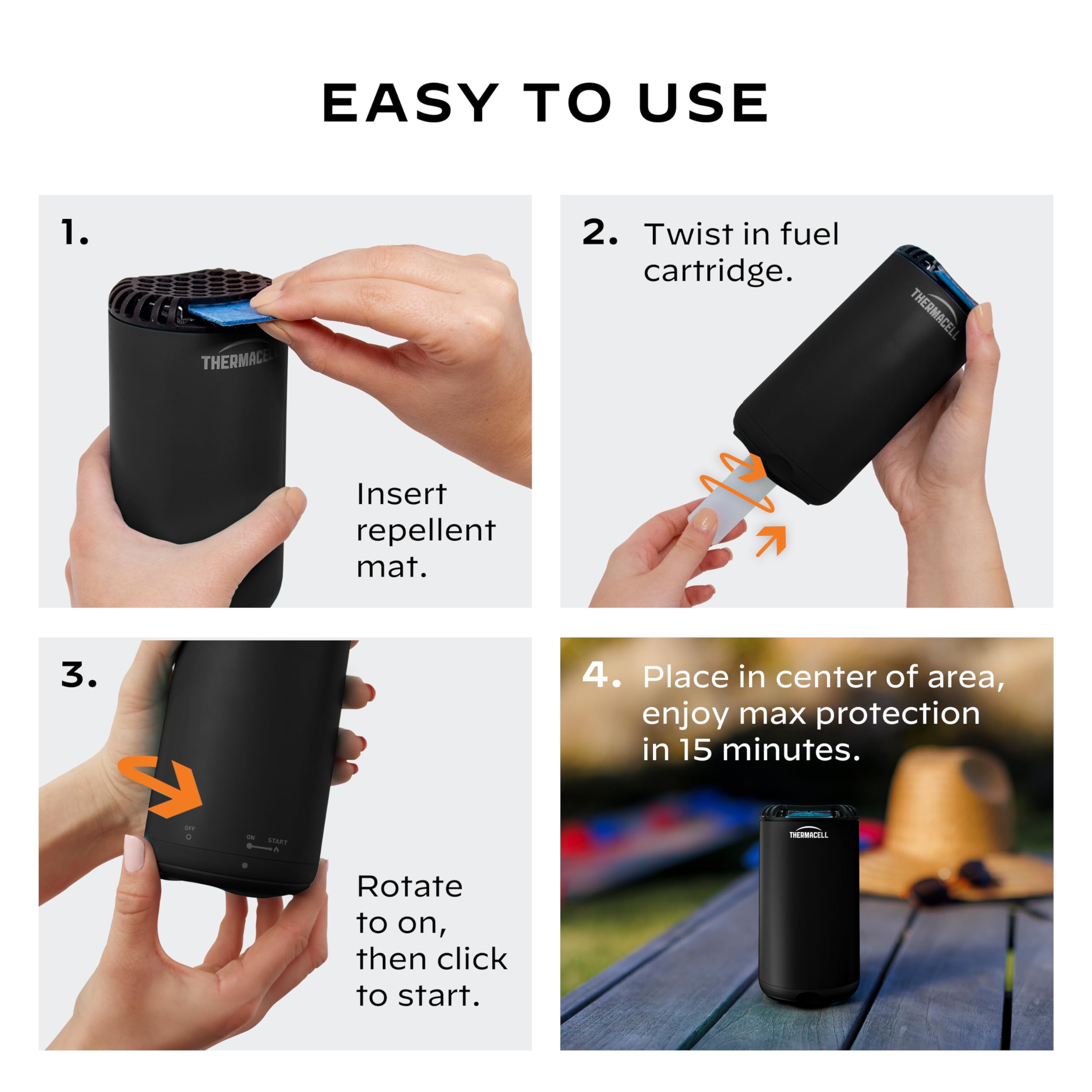 Mosquito Repellent Thermacell Refills; Compatible with Any Fuel-Powered Repeller Thermacell; Highly Effective, Long Lasting, No Spray, No Scent, No Mess; 15 Foot Zone of Protection Mosquito