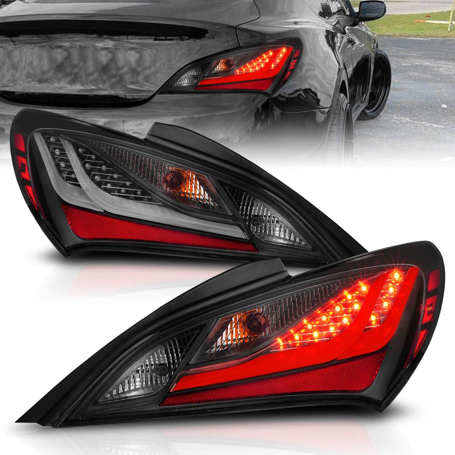 10-13 Hyundai Genesis 2DR LED Taillights Smoke ANZO (321347)