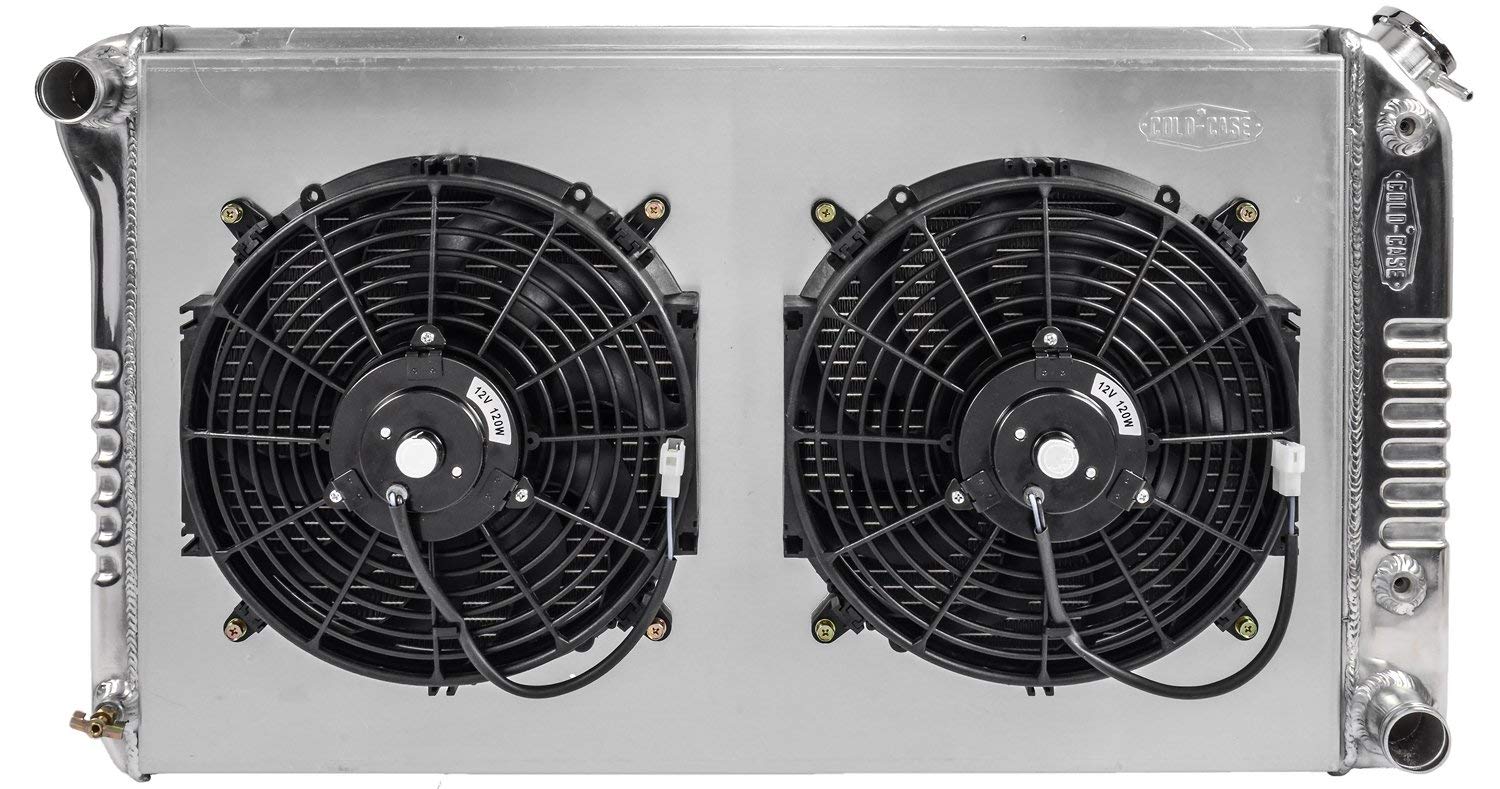 68-72 A-Body Radiator AT Dual 12in Fan Kit, Silver COLD - CASE (GMA42AK)