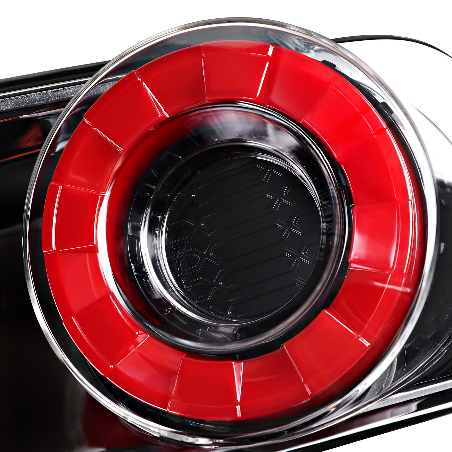 Jet Black SPEC-D TUNING Red LED Sequential Signal Tail Lights Compatible with 2015-2022 Ford Mustang, Left + Right Pair Assembly