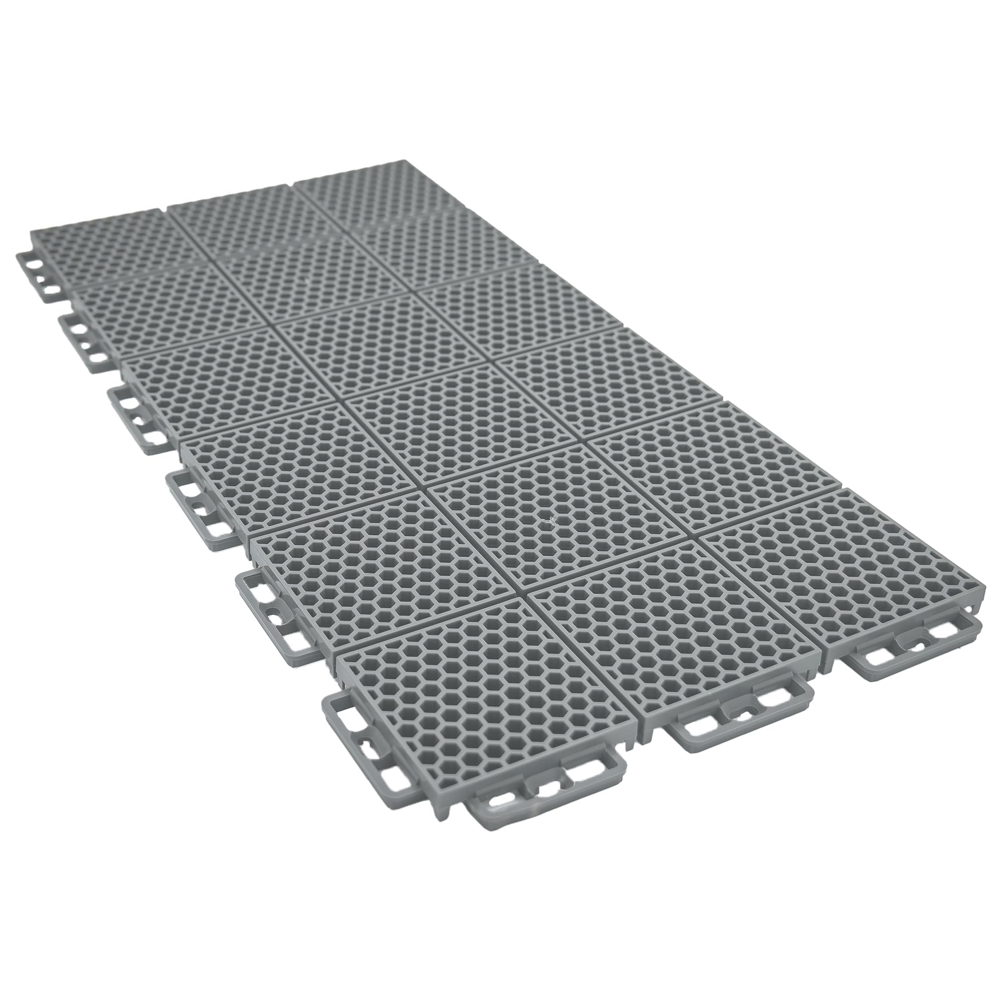 ProTech Caliber Garage Flooring Tiles, 9” x 18” Interlocking Tiles, Grey, 24-Pack