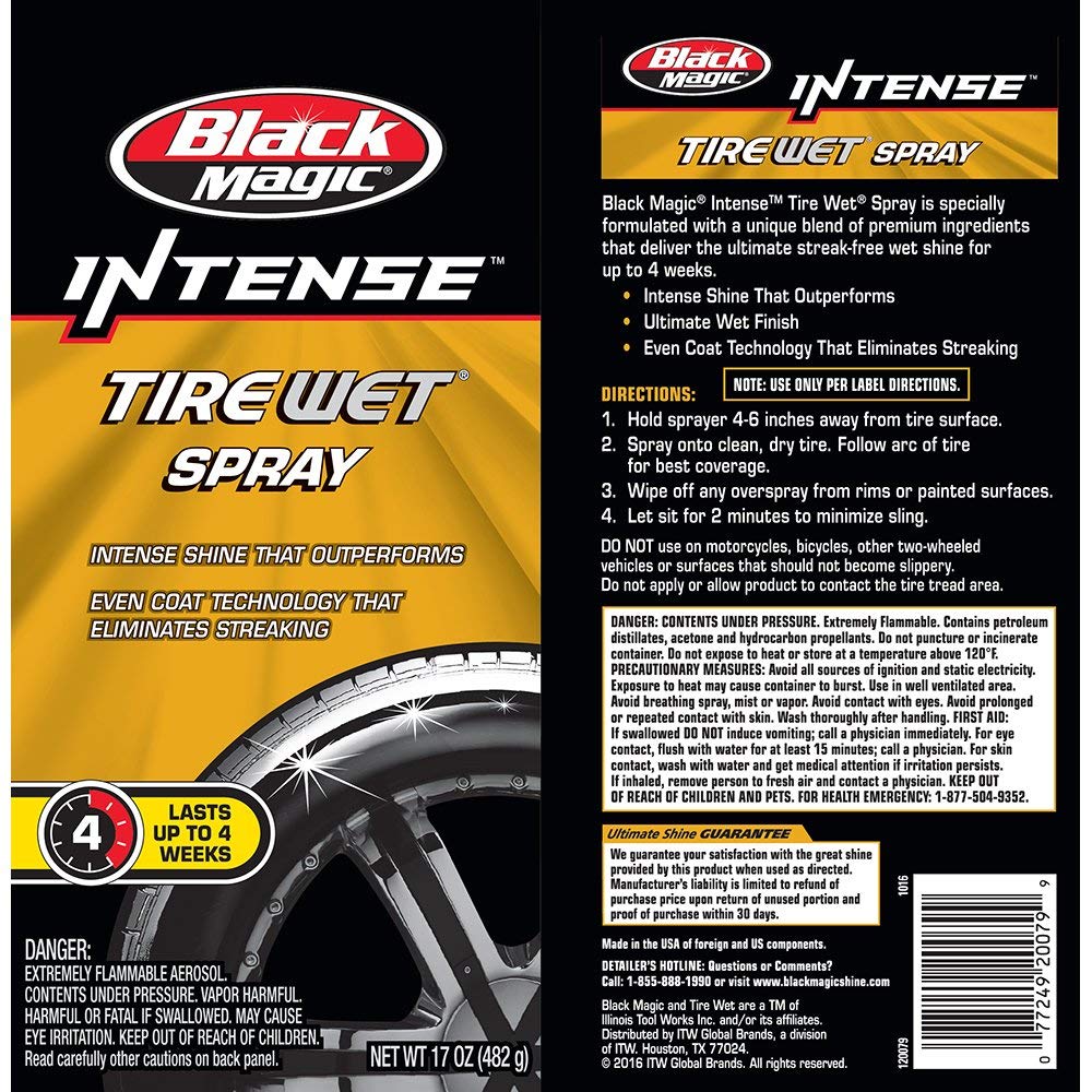 120079 Black Magic Intense Tire Wet, 17 oz. (Pack of 4)