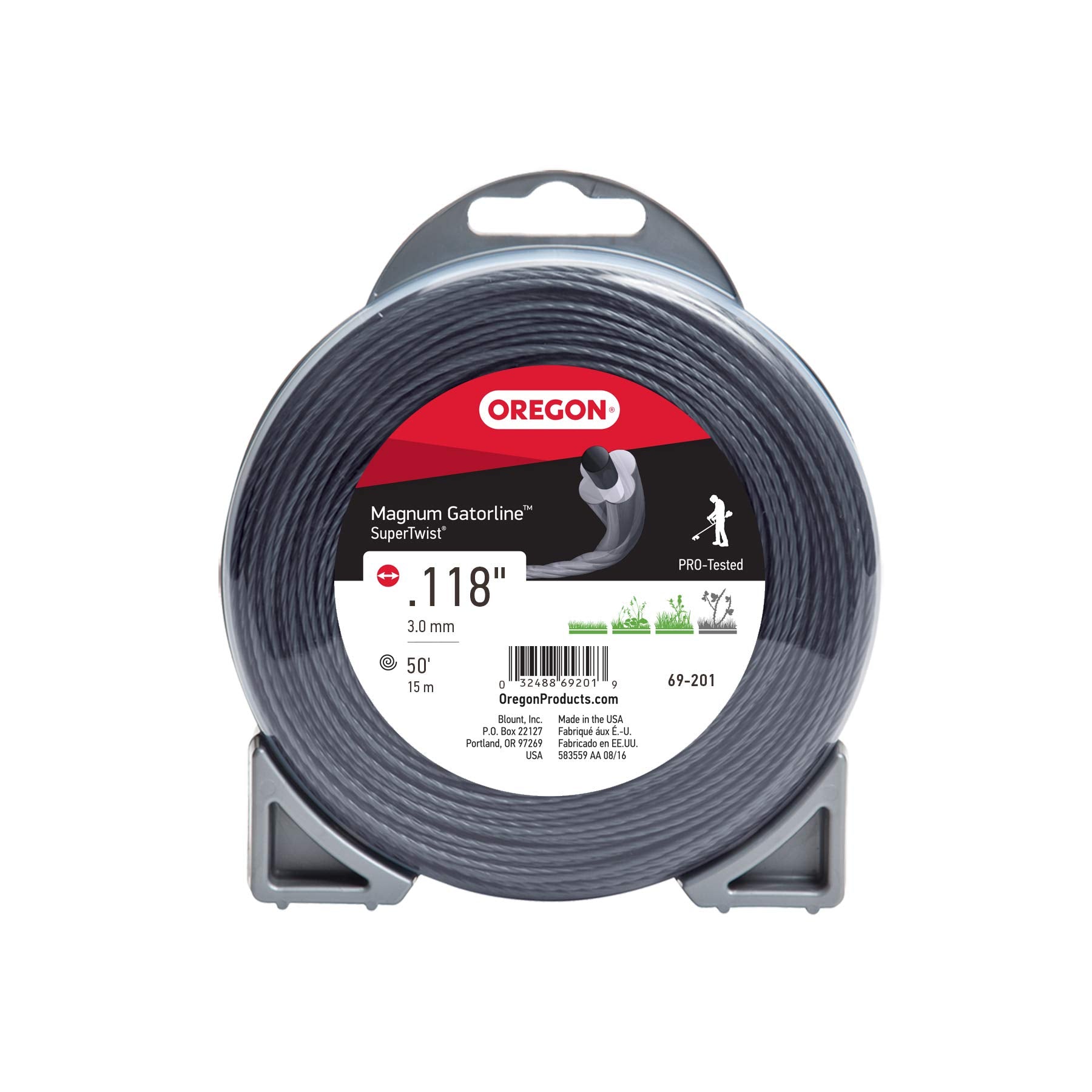 Oregon Gatorline 69-201 Super-Twist Magnum .118-Inch-by-50-Foot Coil of String Trimmer Line