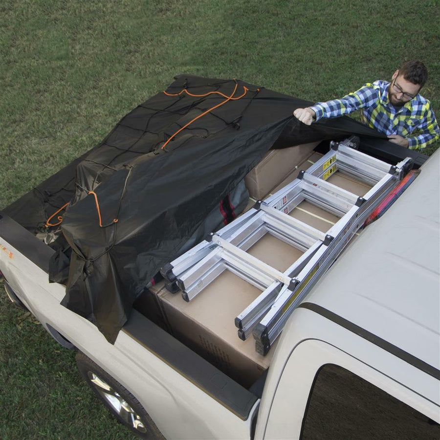 Rightline Gear Truck Bed Weatherproof Cargo Net with Built-in Tarp, 8.8 by 10 Feet