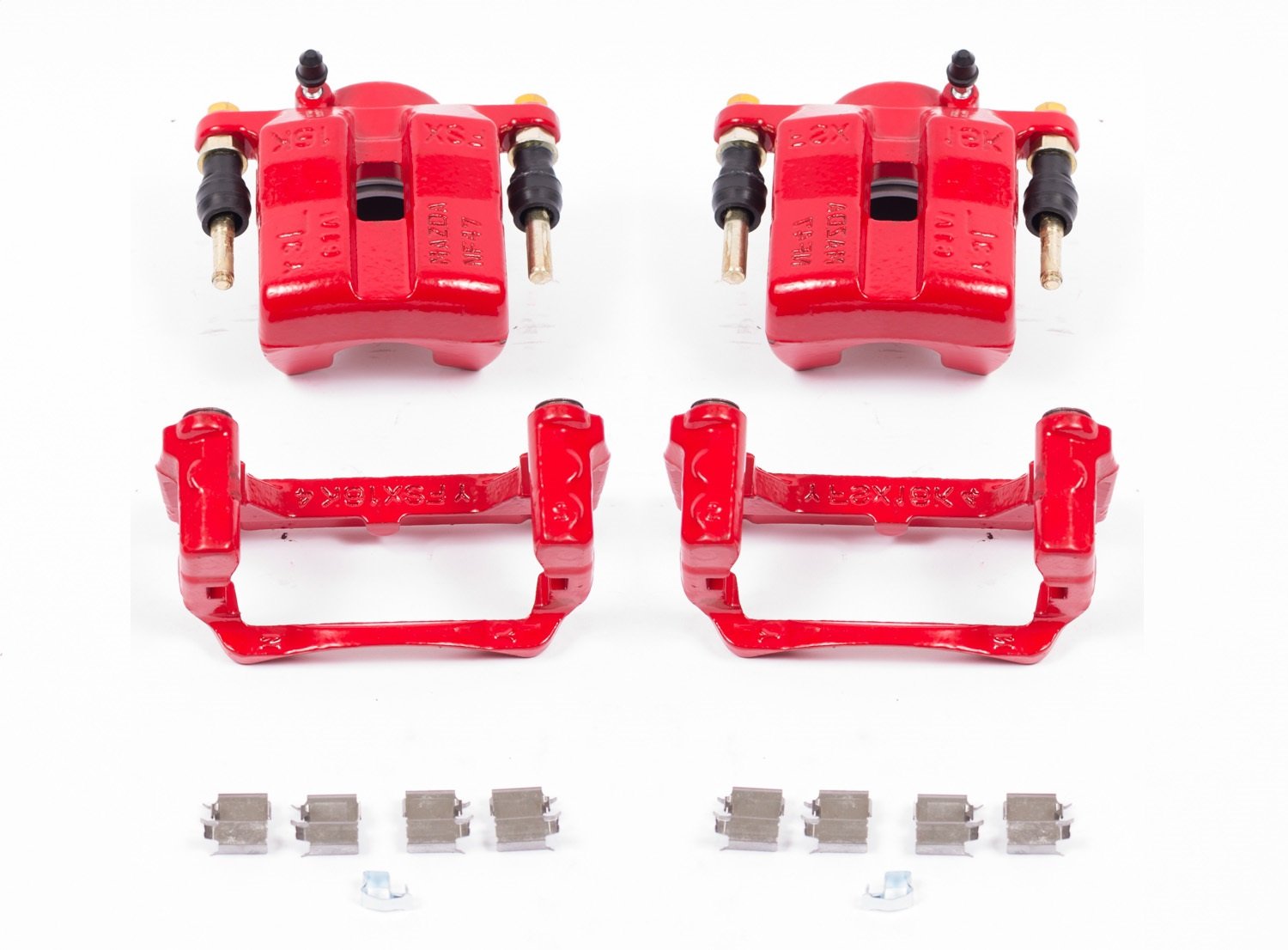 Power Stop S3316 Front Pair of High-Temp Red Powder Coated Calipers For Mazda MX-5 Miata 2006-2015 [Model Specific]