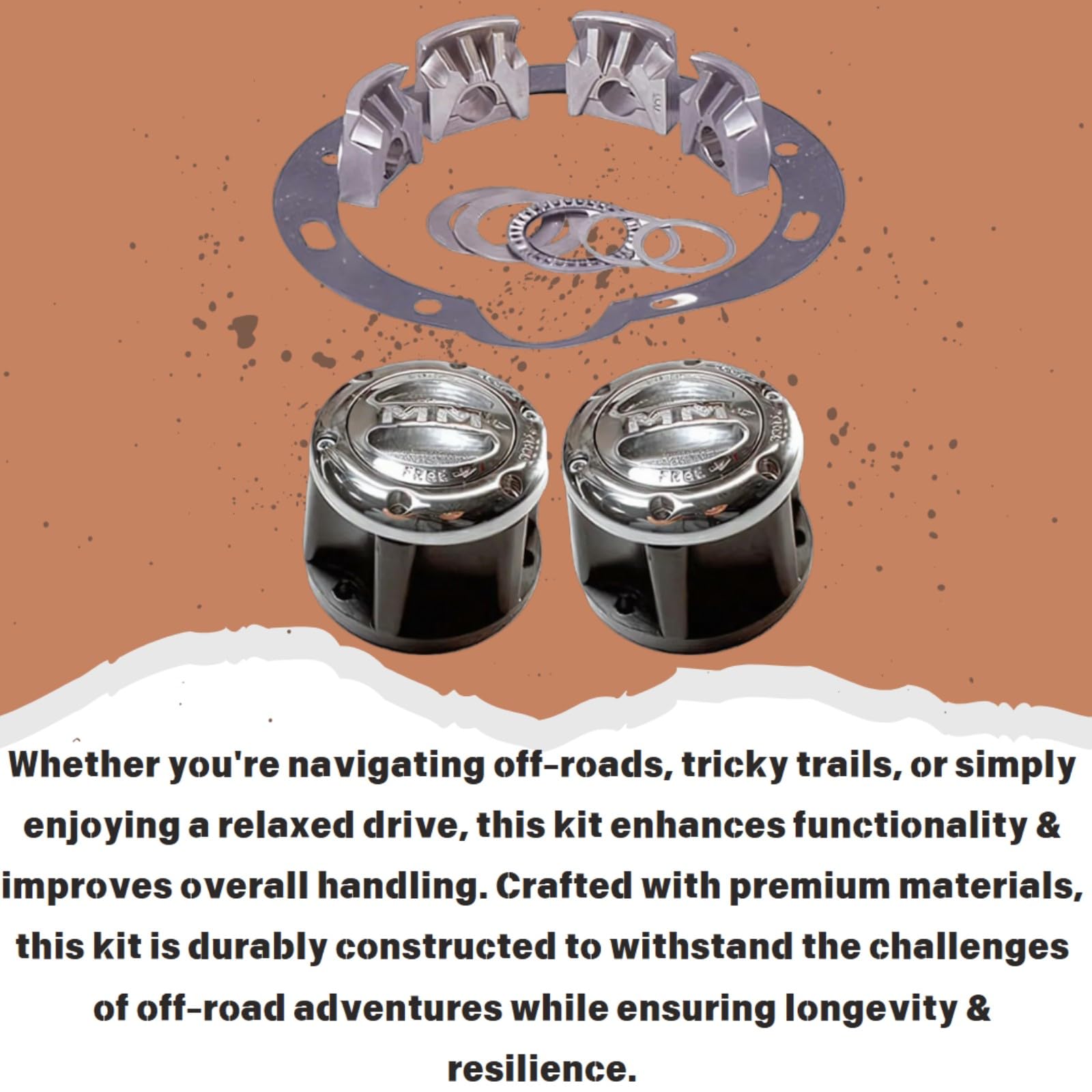 MILE MARKER Conversion Service Kit 503 fits NP203 Transfer Case - Includes 423 3/4 Ton Hubs - Reduces Wear & Tear - Improved Fuel Economy - Exceptional Performance & Reliability