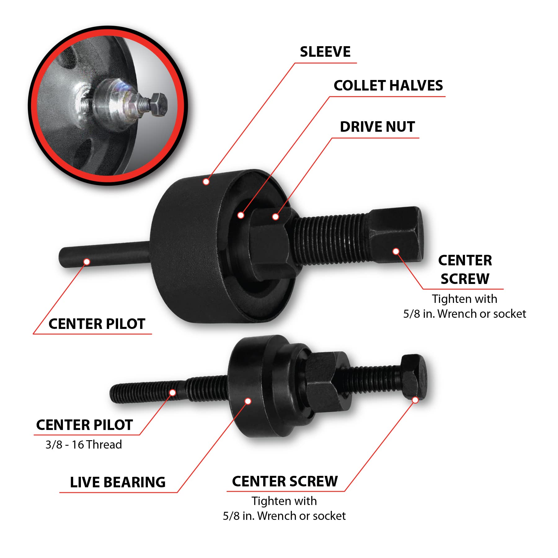 Power Steering Pump Pulley Performance Tool W87022 Compatible with GM