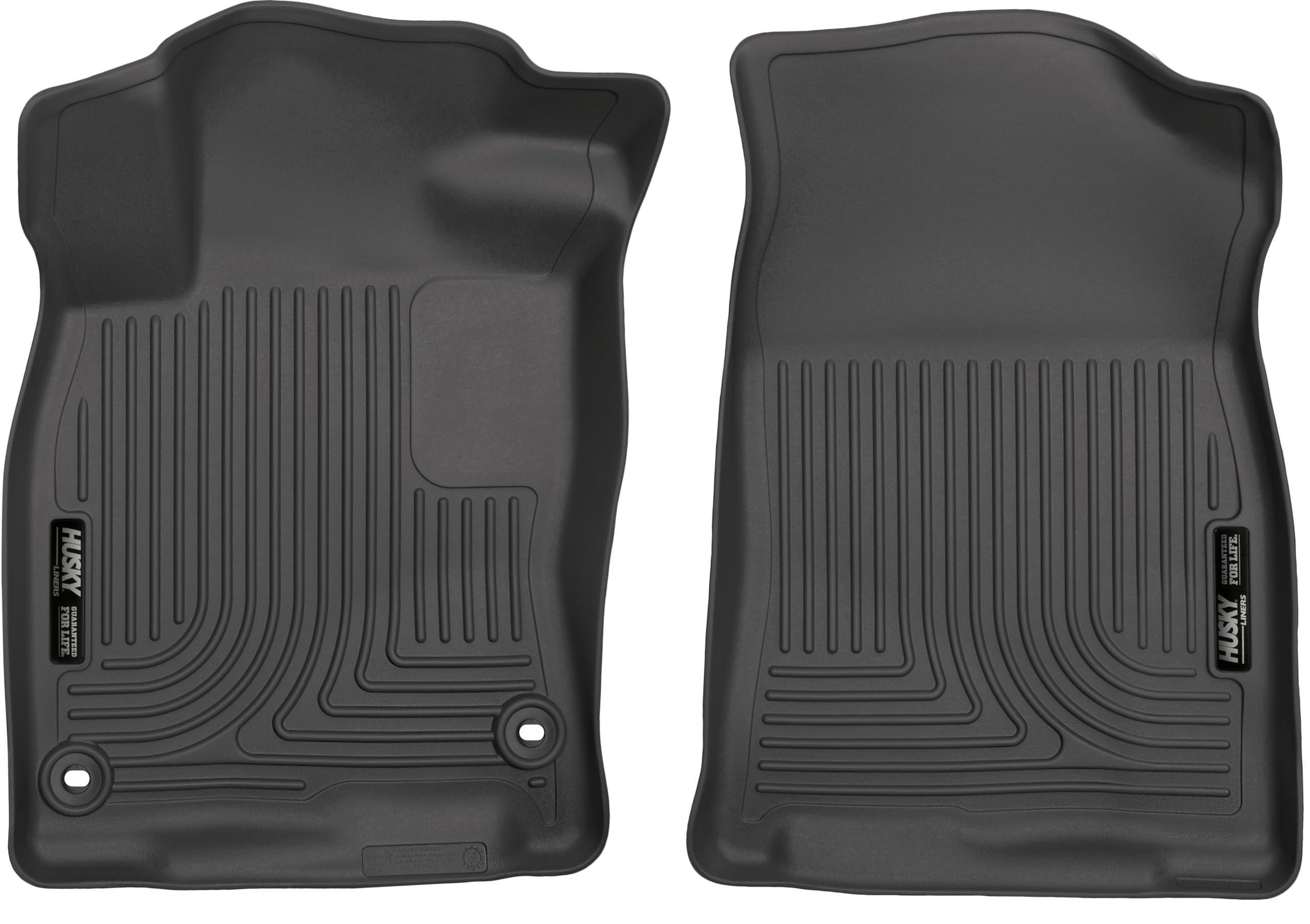 Husky Liners Floor Mats Weatherbeater | Fits 2016-2021 Honda Civic, Sedan;2016-2020 Civic, Coupe 2017-2021 Civic, Hatchback; 2019-2021 Honda Insight | Front Row, 2-pc Black - 13371