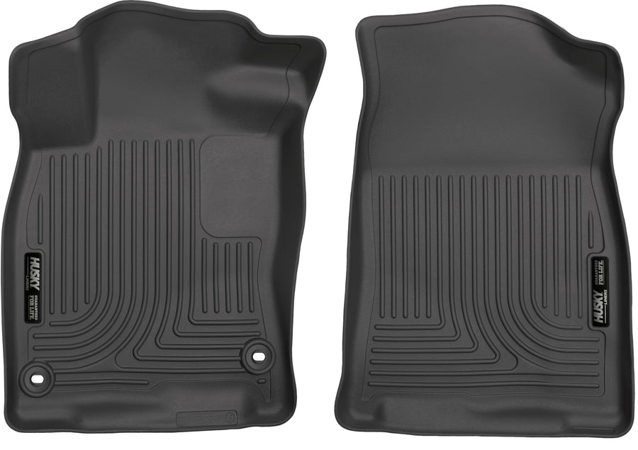 Husky Liners Floor Mats Weatherbeater | Fits 2016-2021 Honda Civic, Sedan;2016-2020 Civic, Coupe 2017-2021 Civic, Hatchback; 2019-2021 Honda Insight | Front Row, 2-pc Black - 13371