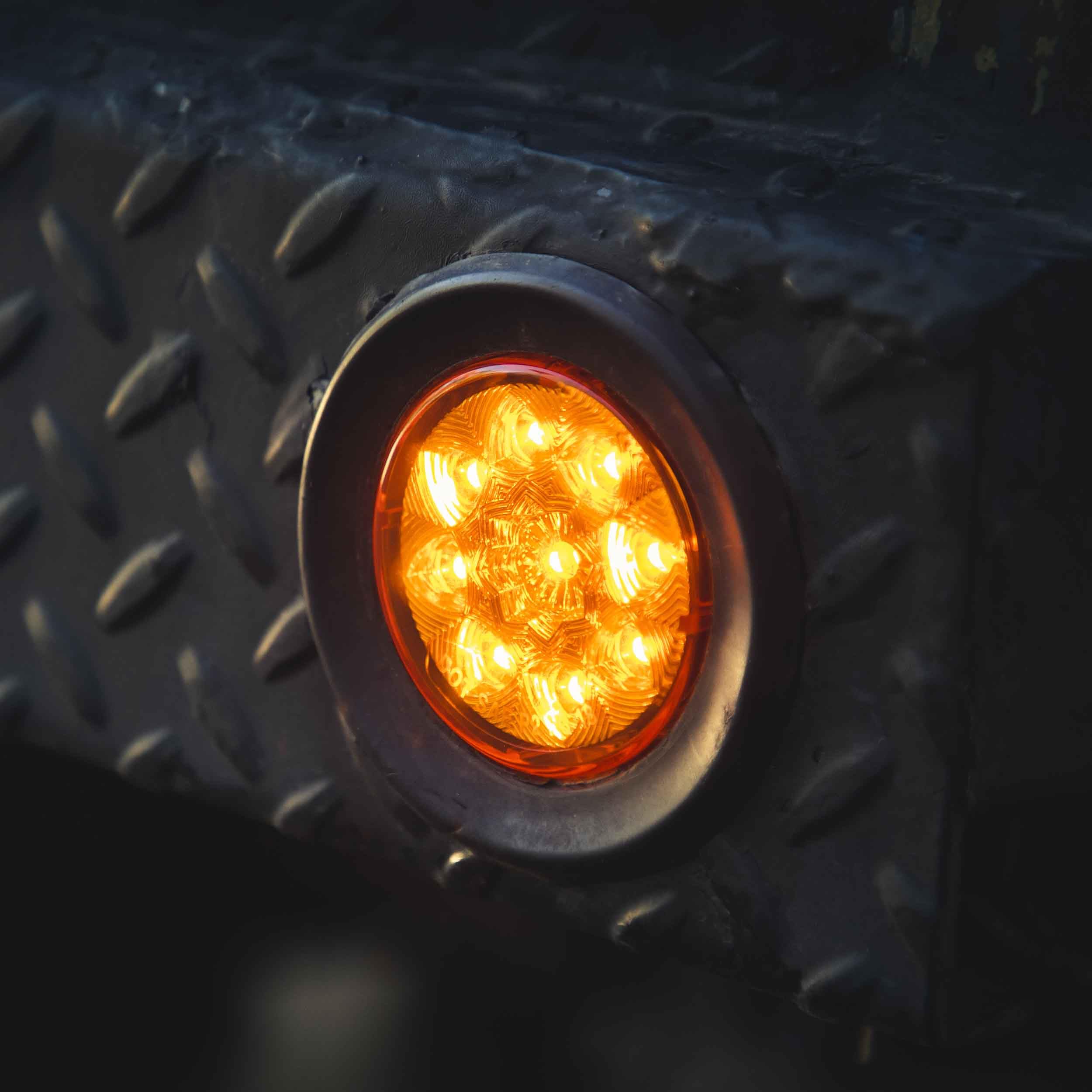 2.5 Inch Round Heise Marker/Clearance Light with Grommet - Amber, Round Marker/Clearance Light (HE-TR2502)