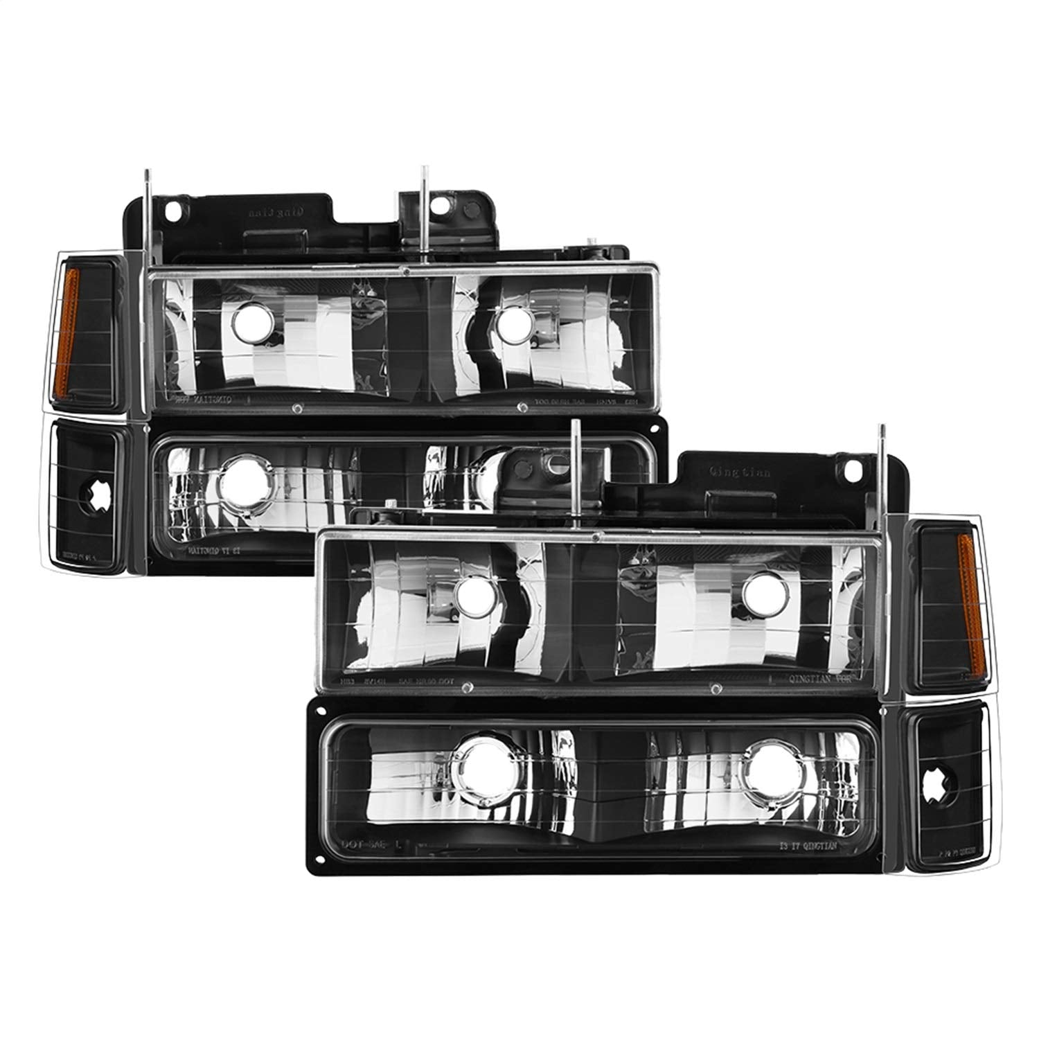 Chevy Silverado Headlight Xtune HD-JH-CCK88-AM-BK-SET