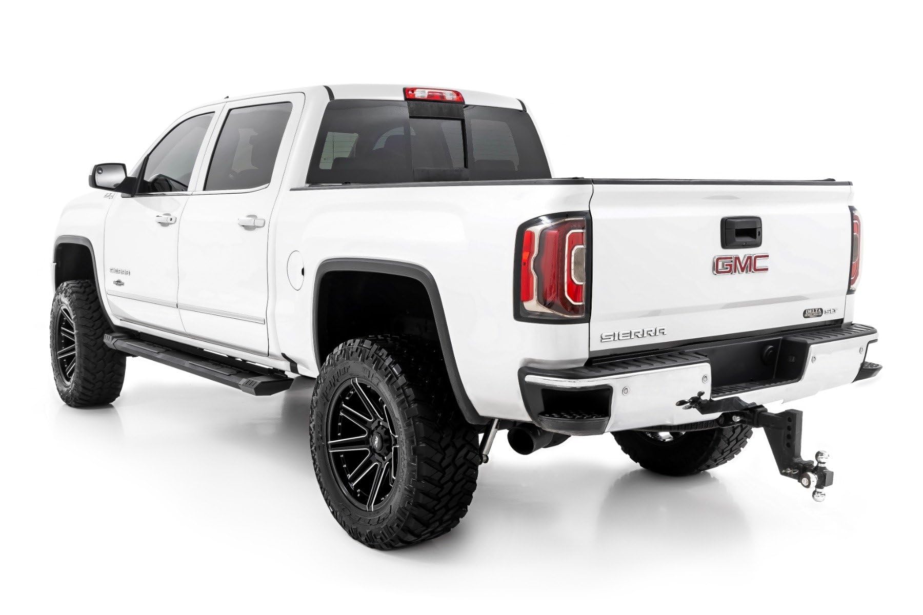 Rough Country HD2 Running Boards for Chevy Silverado & GMC Sierra 1500 Extended Cab (2007-2018) - 5" Wide Non-Slip Step, Easy Bolt-on Install