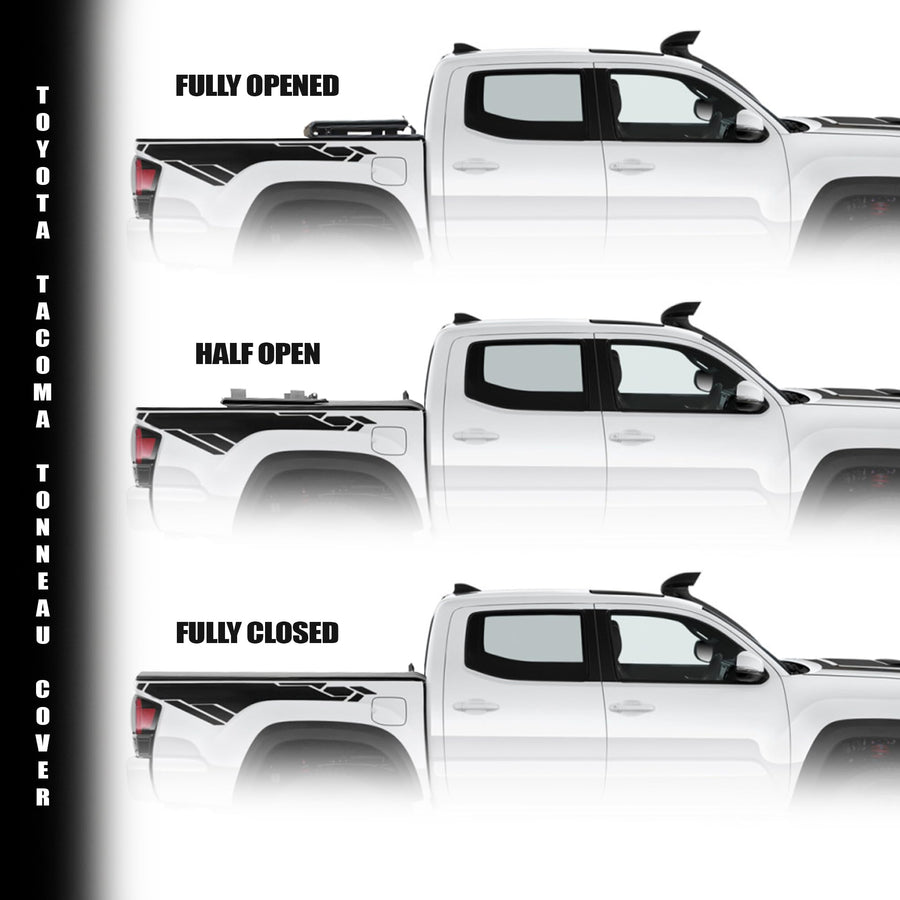 Hard Tri-Fold Armordillo for 2016-2023 Toyota Tacoma Truck Bed Cover fits 5 Ft (60") Short Bed | CoveRex TFX | 8705308
