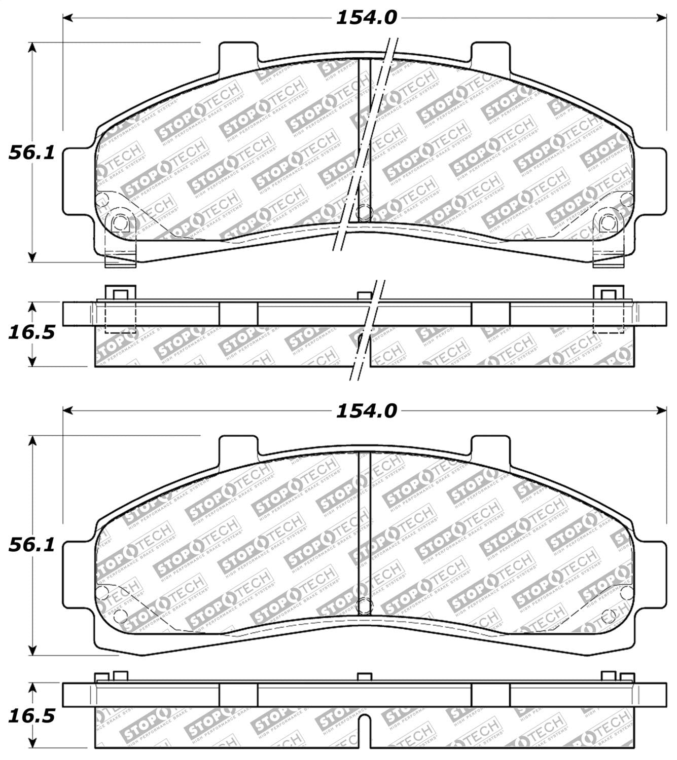 Brake Pads StopTech 305.06520 with Hardware Street Select