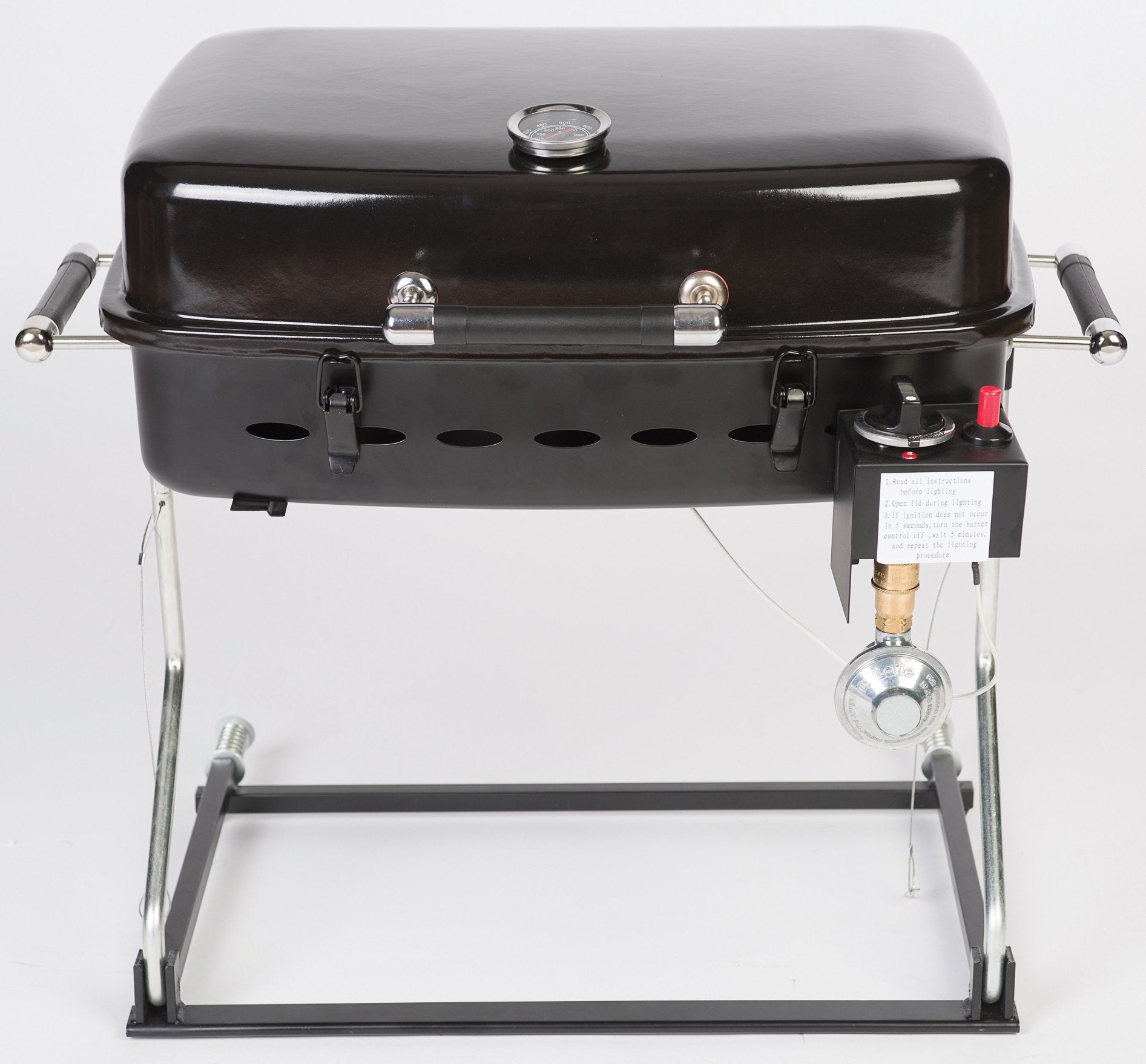 Black Barbecue Faulkner Grille with Disposable Bottle Adapter 51322