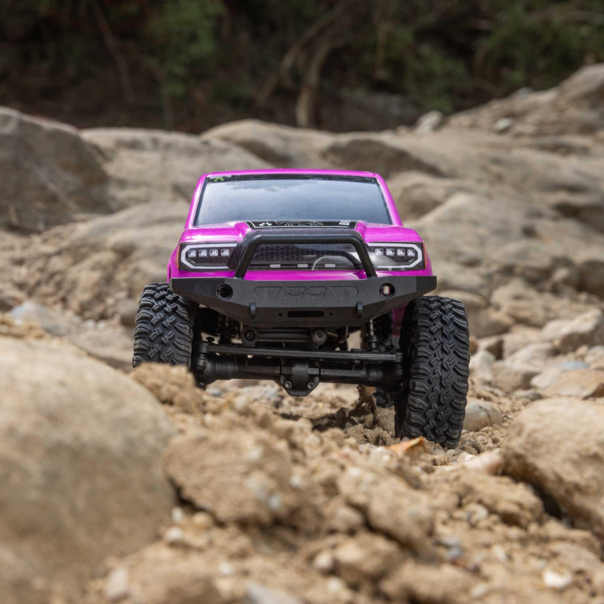 Axial 1/24 RC Truck SCX24 Base Camp 4x4 Rock Crawler Brushed RTR (Everything Needed to Run is Included) - Pink, AXI-1219T3