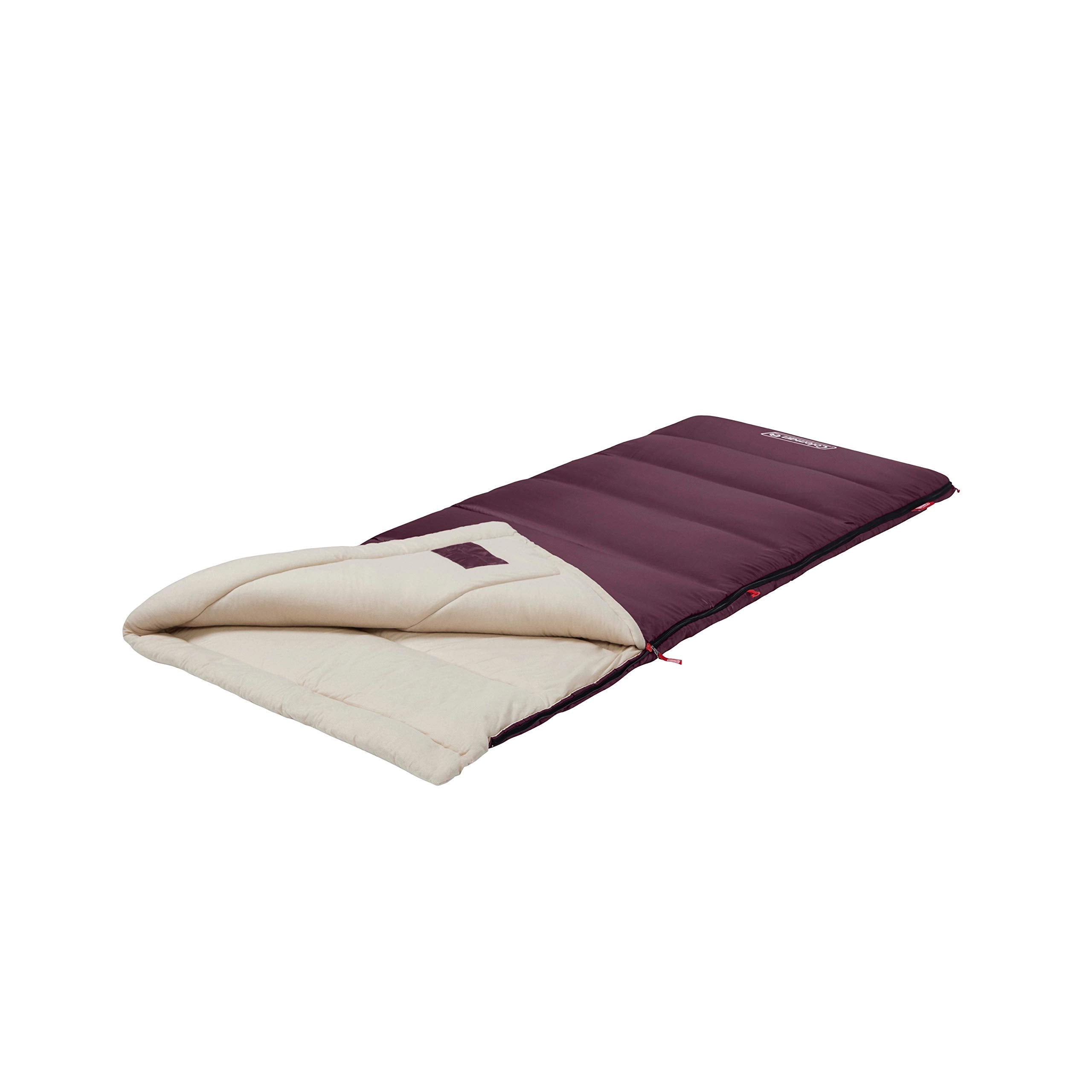 Autumn Glen Coleman 50°F Sleeping Bag, Lightweight Sleep Sack with No-Snag Zipper, Machine Washable for Easy Cleaning